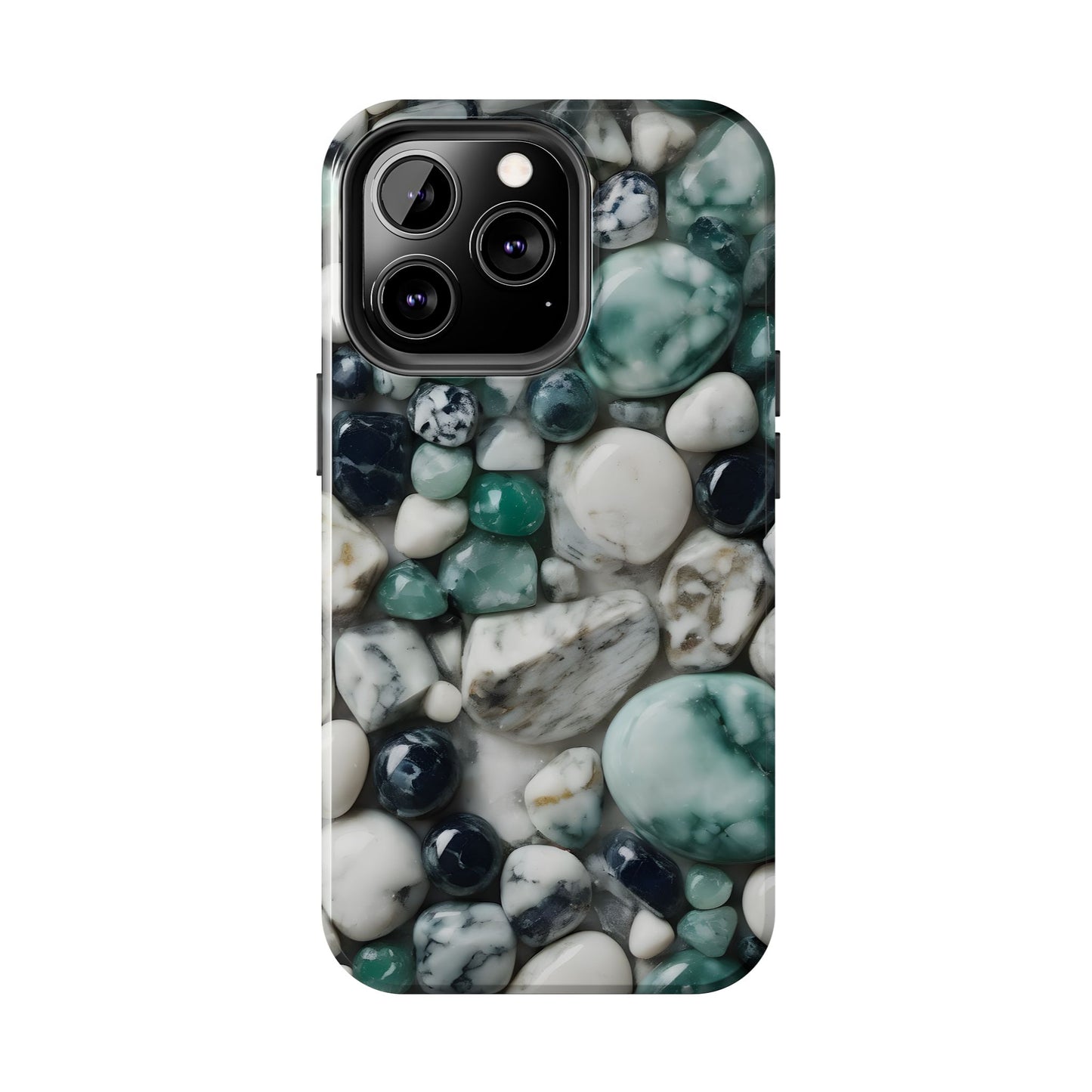 Small Rocks Pattern Tough Phone Case - Stylish & Durable Protection - for iPhone