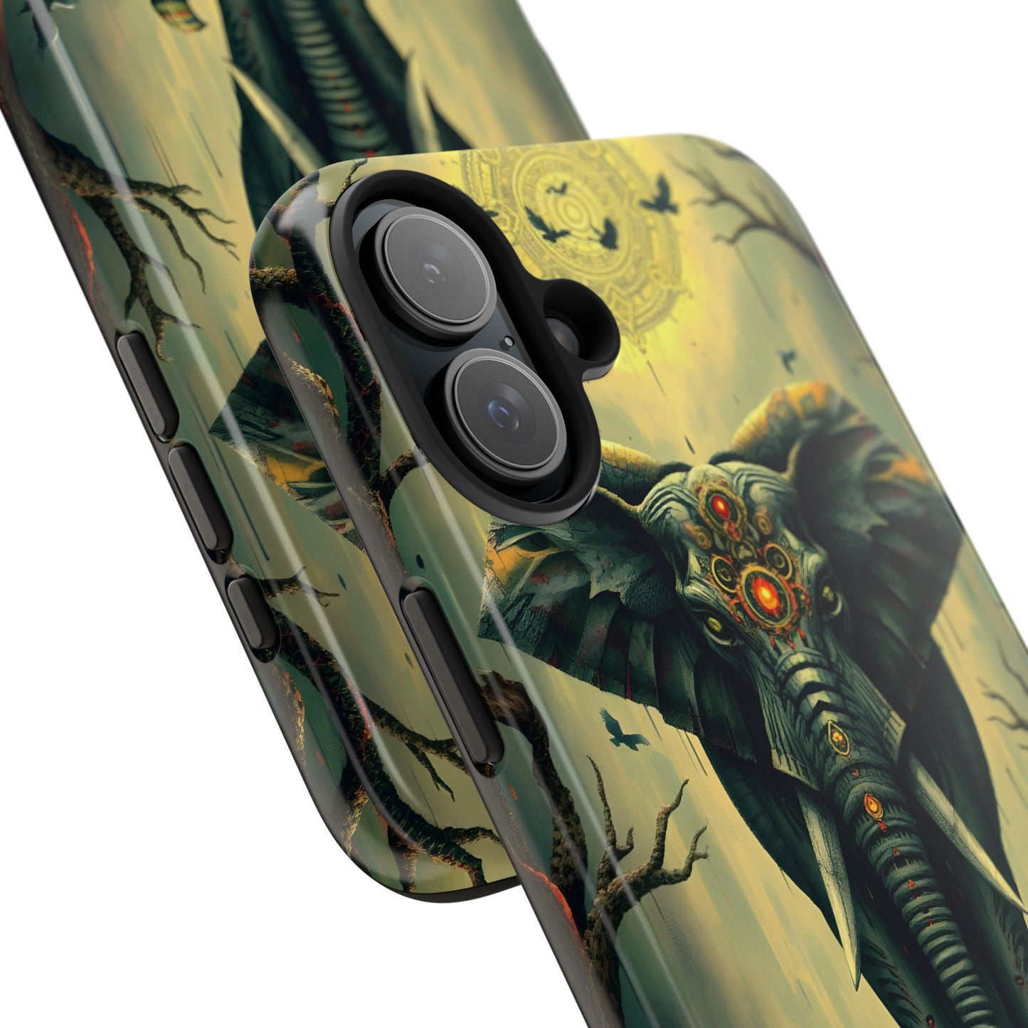 Mystical Forest Elephant Tough Phone Case | Vibrant Design for Nature Lovers - for iPhone