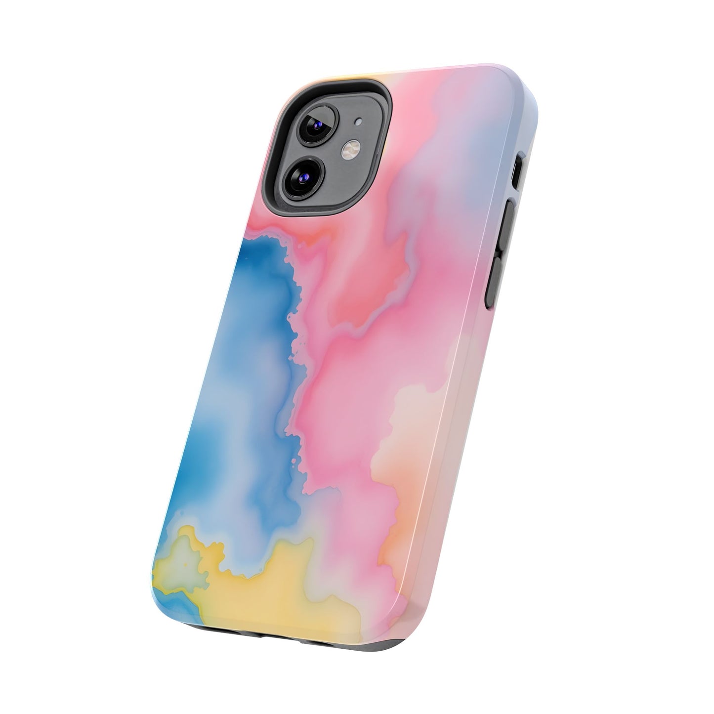 Painted Watercolor Tough Phone Case - Durable Protection with Artistic Vibes - for iPhone