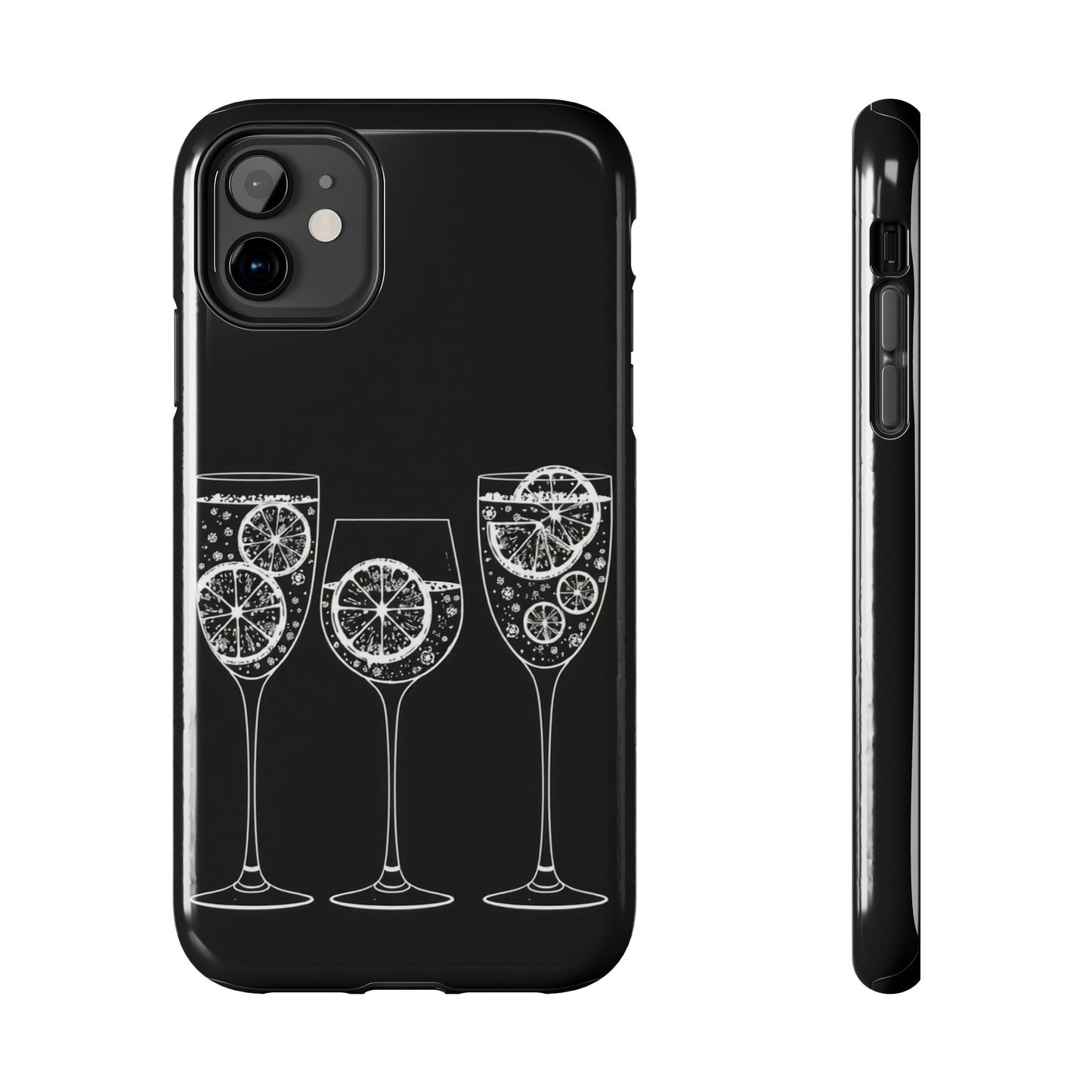 Stylish Tough Phone Cases with Citrus Glass Design, Protective Cases for Parties, Summer Events, and Everyday Use