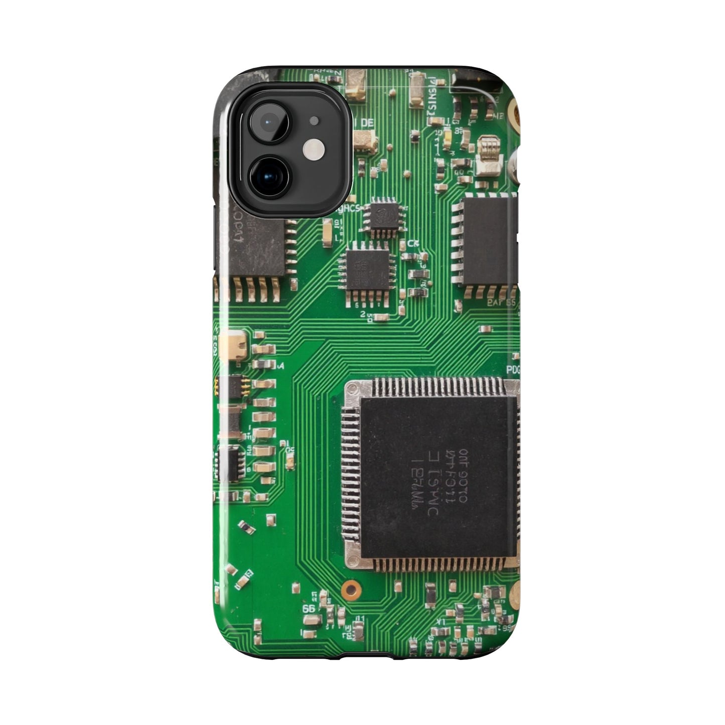 Circuit Board Tough Phone Case - Durable Tech Design