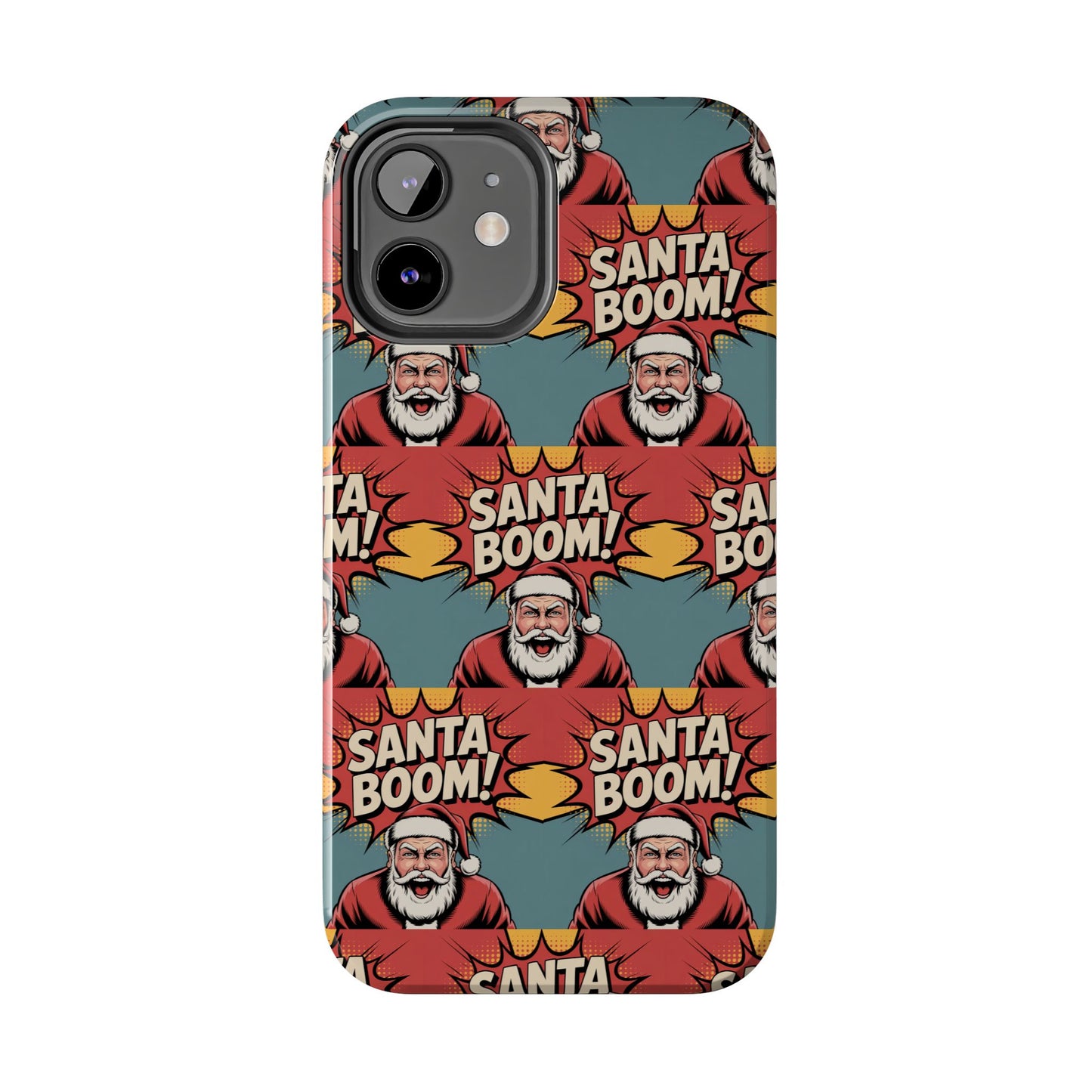 Festive Santa Boom Pattern Tough Phone Case