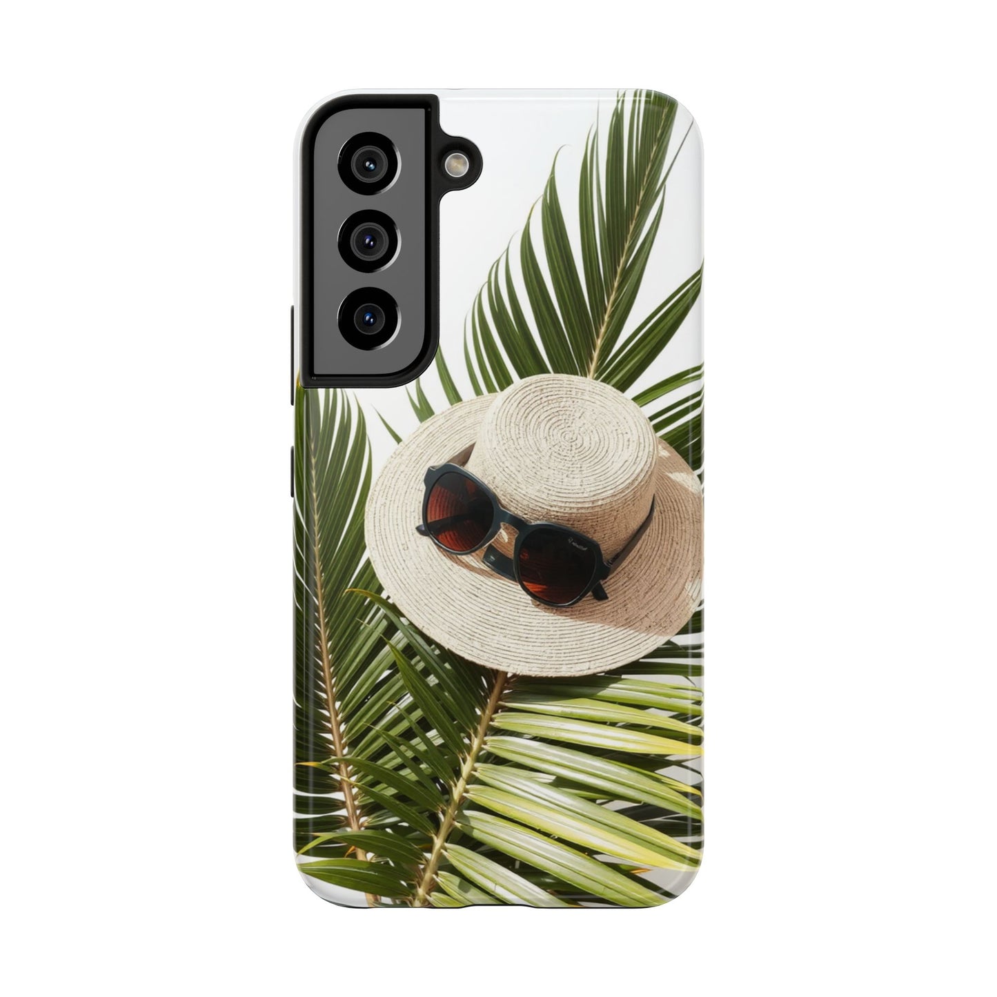 Tropical Phone Case - Summer Vibes with Hat & Sunglasses Design