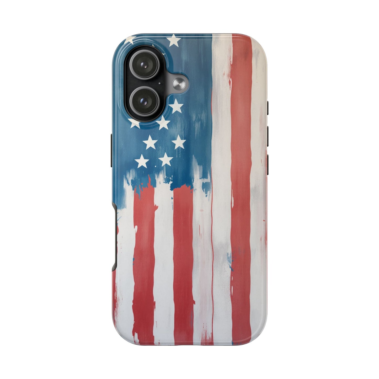 Patriotic Tough Phone Cases - Abstract USA Flag Design for Durable Protection - for iPhone