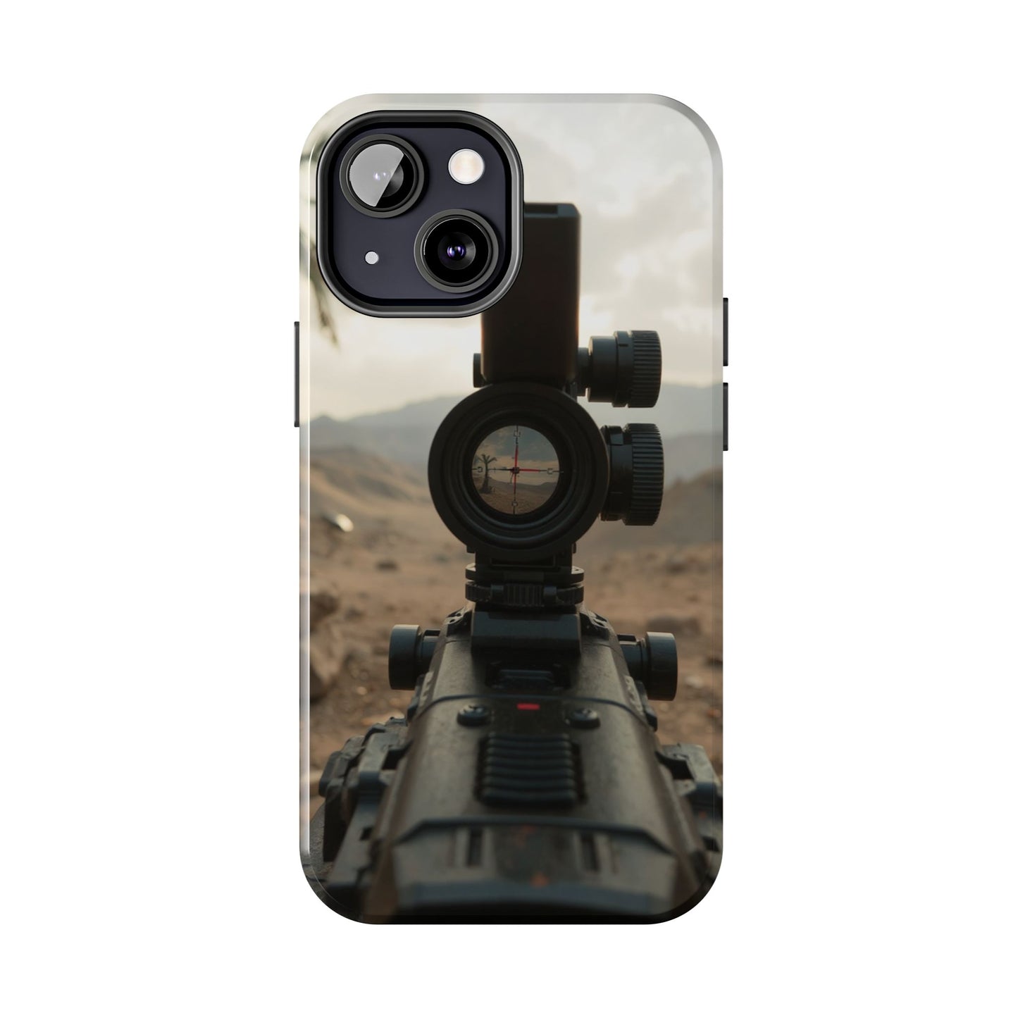 Tough Phone Case with Sniper Scope Design - Durable & Stylish Protection for Outdoors Enthusiasts