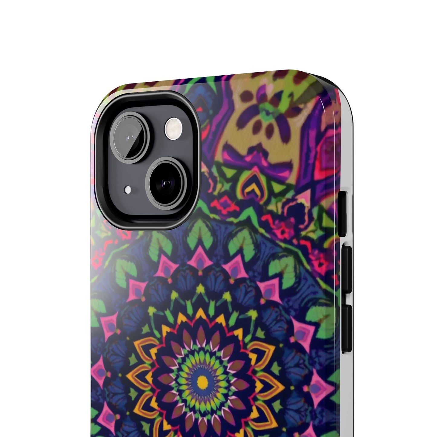 Vibrant Mandala Tough Phone Case - Colorful, Purple Fusion, Durable Protection for Your Device - for iPhone