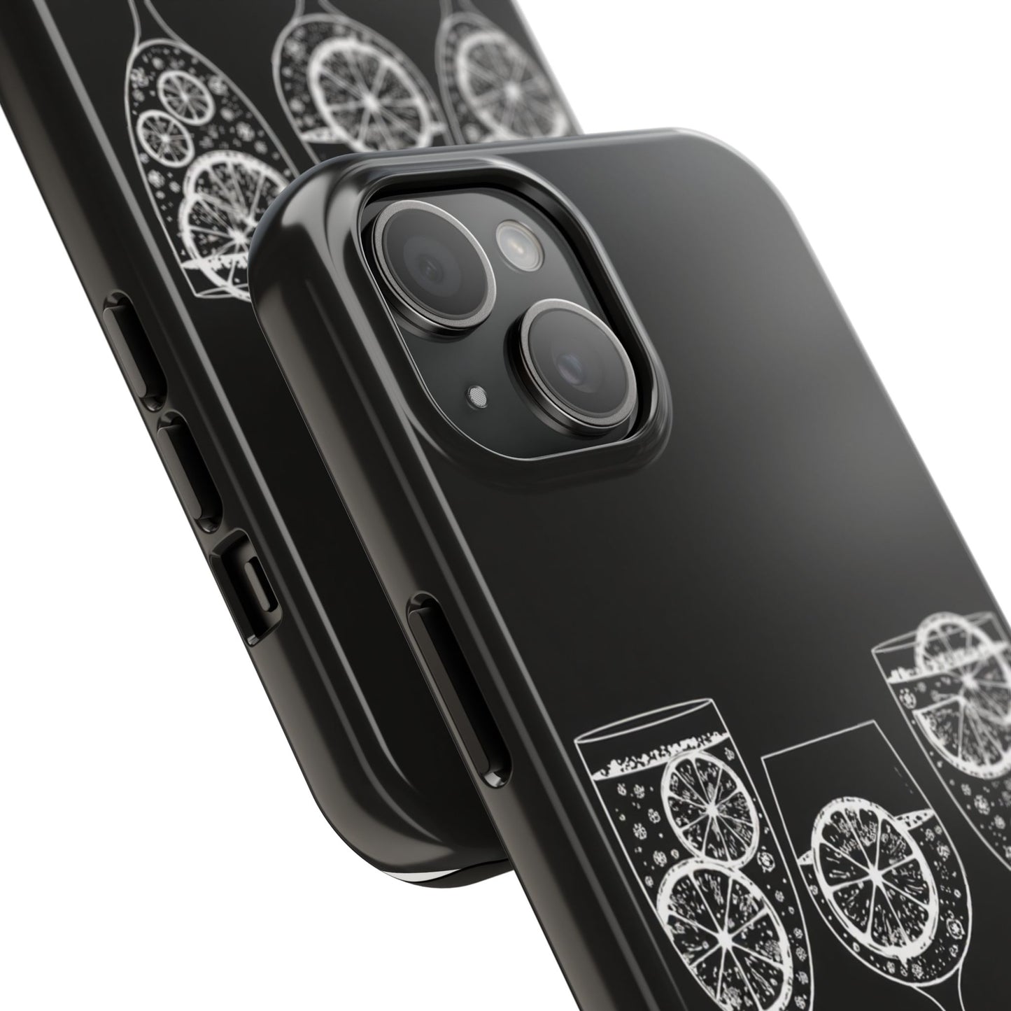 Stylish Tough Phone Cases with Citrus Glass Design, Protective Cases for Parties, Summer Events, and Everyday Use