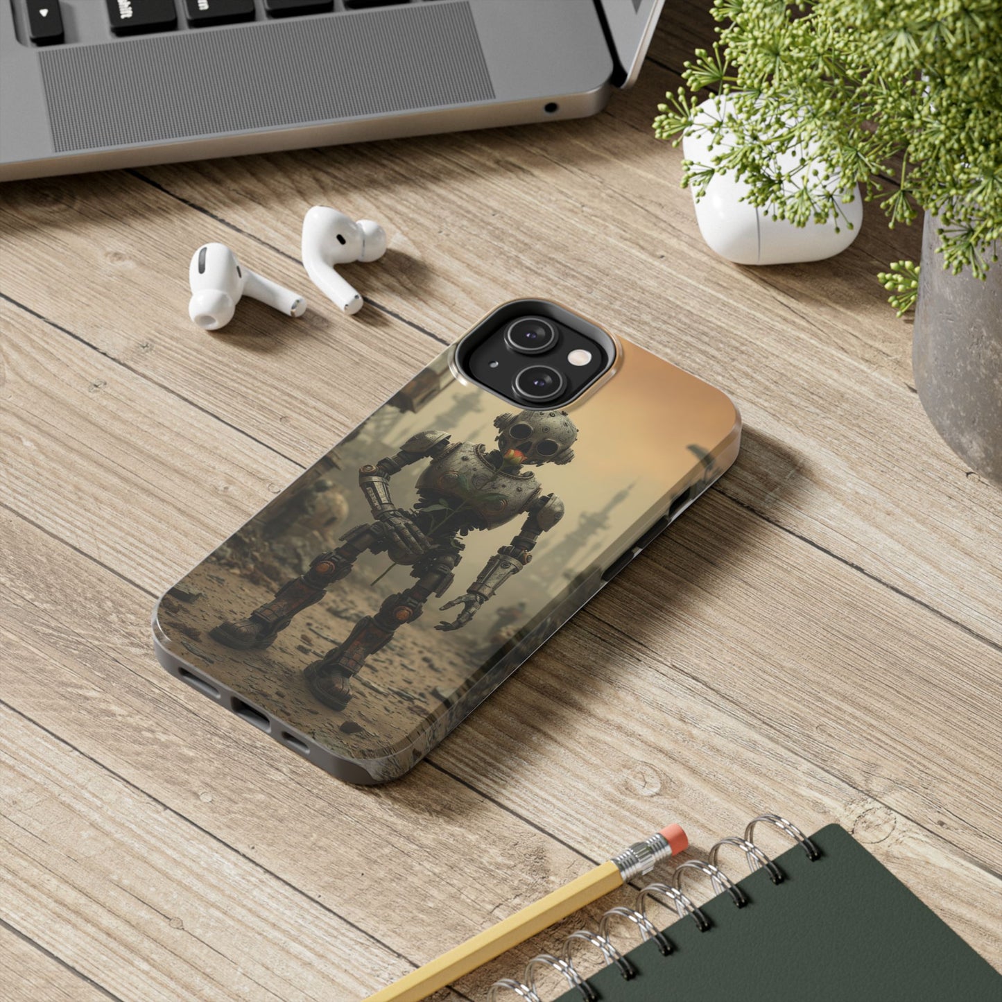Robotic Sentinel Tough Phone Case - Durable Protector for Sci-Fi Lovers