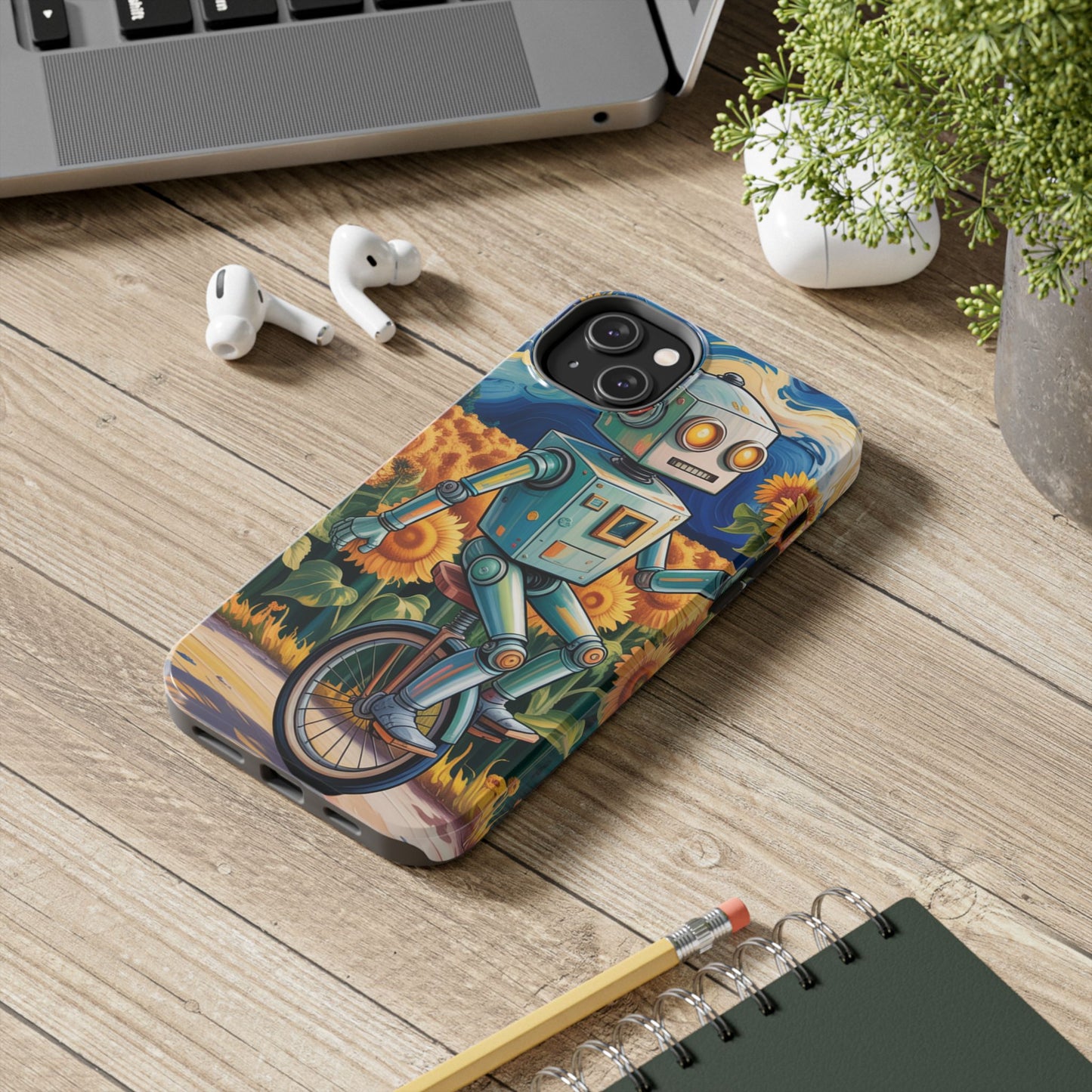 Robot Cycle Tough Phone Case - Durable & Unique Design