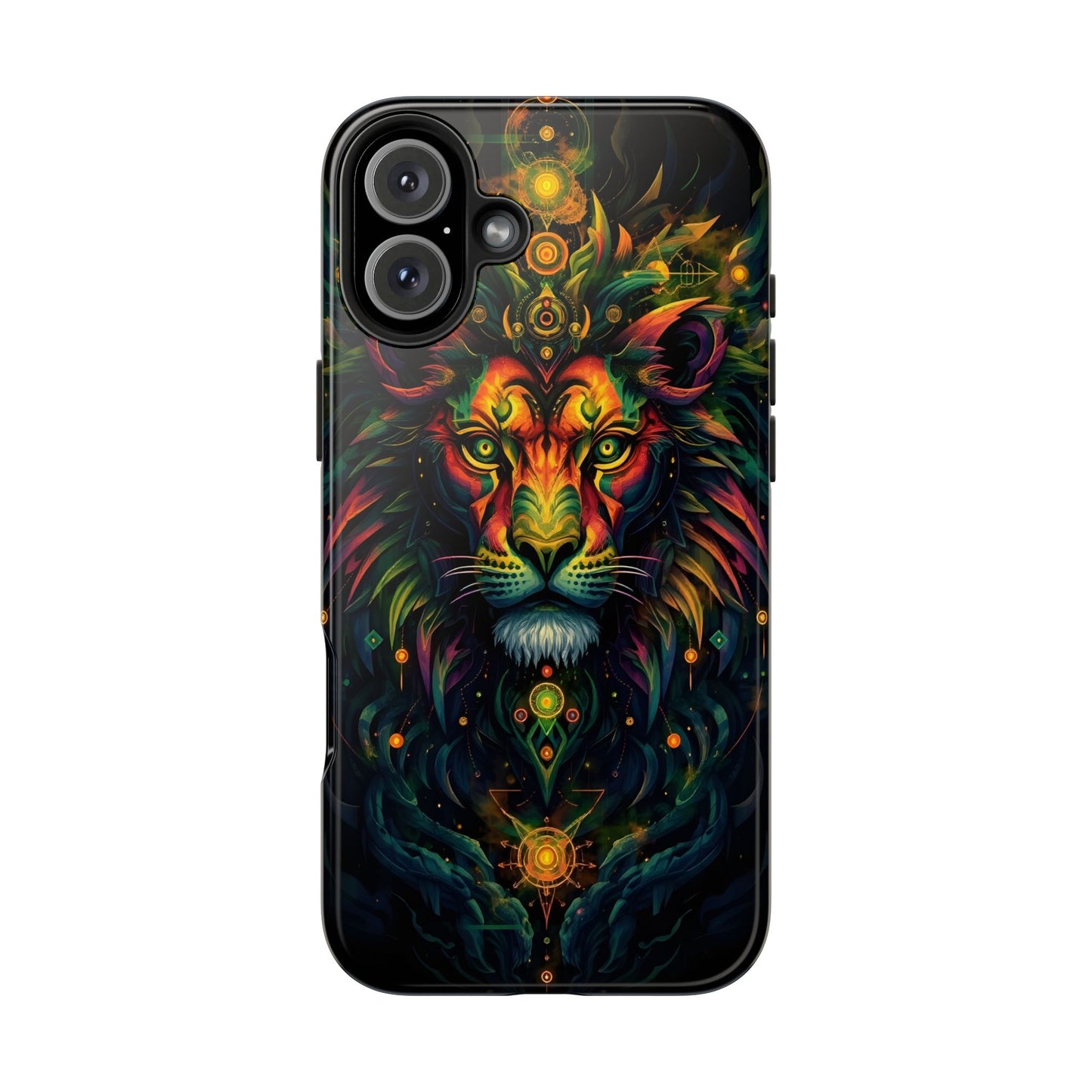 Vibrant Mystical Lion Art Tough Phone Case - Bold Protector for Animal Lovers - for iPhone