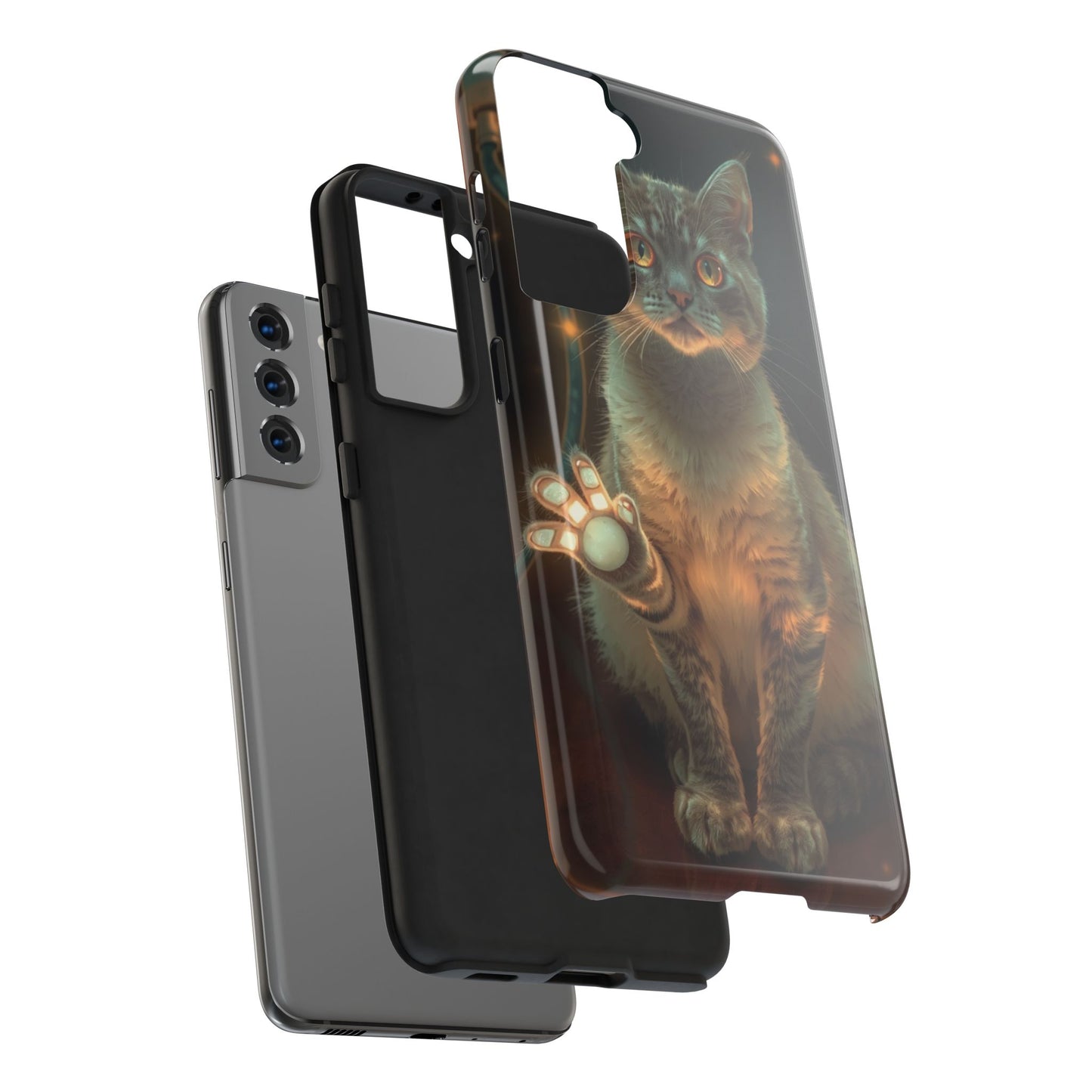 Whimsical Cat Phone Case | Tough Phone Cases for Cat Lovers, Pet Accessories, Gift for Cat Owners, Cute Phone Cover, Personalized Tech