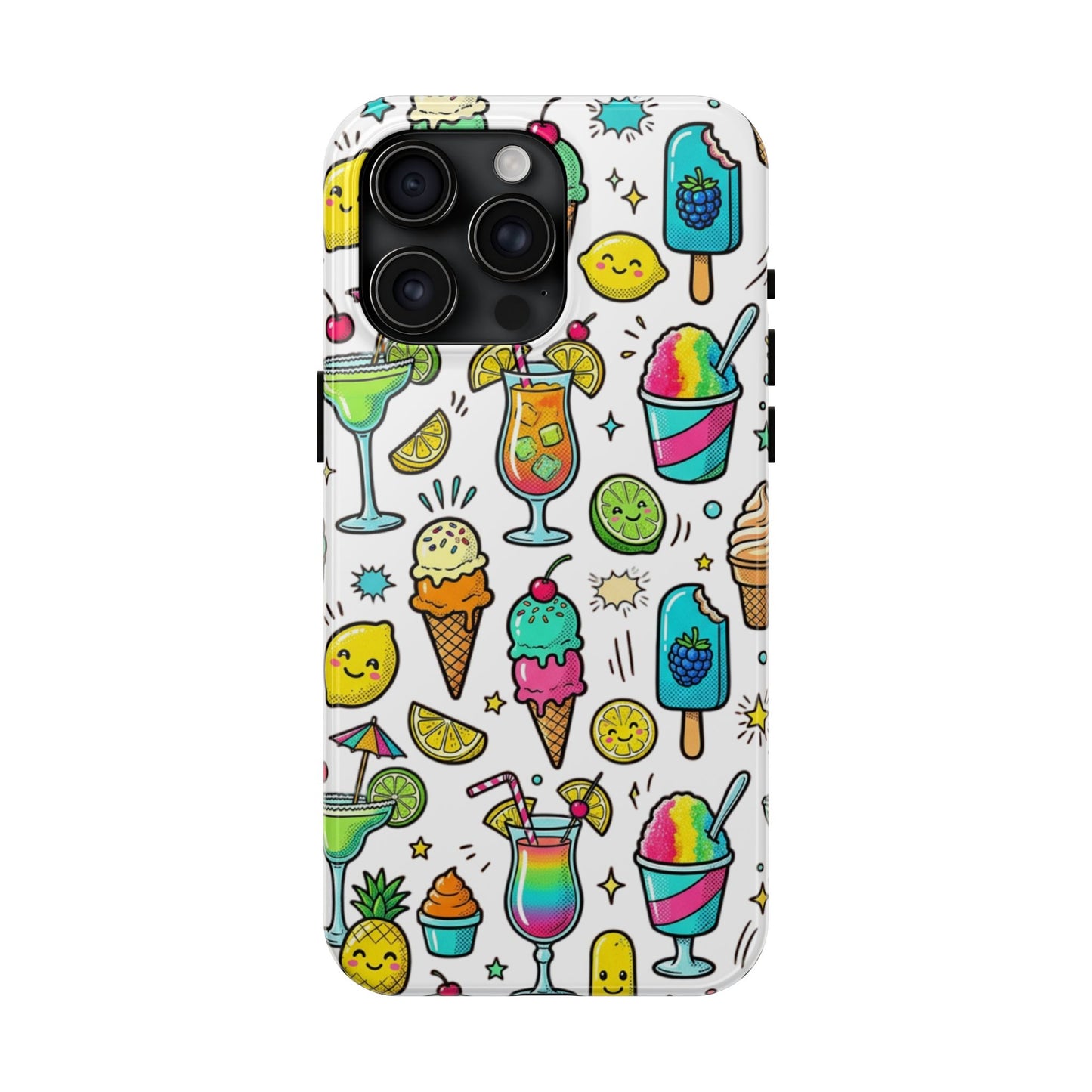 Tough Phone Case — Summer Ice Cream & Cocktails Pattern