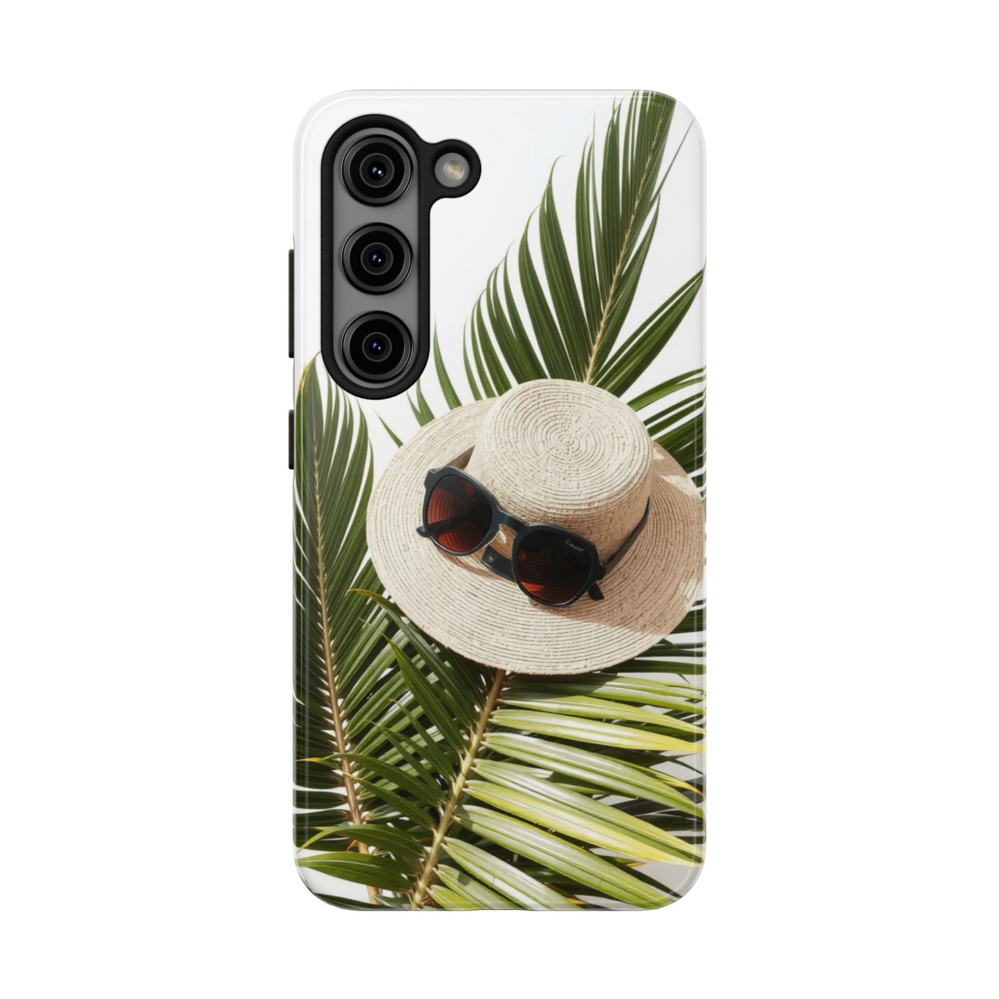 Tropical Phone Case - Summer Vibes with Hat & Sunglasses Design
