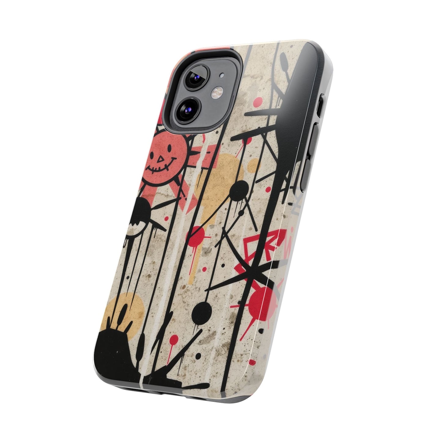 Artistic Tough Phone Case - Abstract Fun Grafitti Design for Protective Style - for iPhone