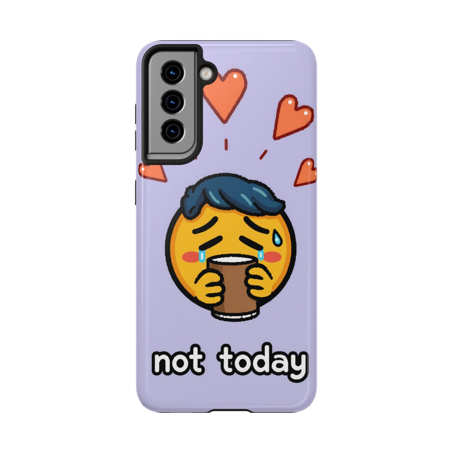 Cute Tough Phone Case - 'Not Today' Emoji Design