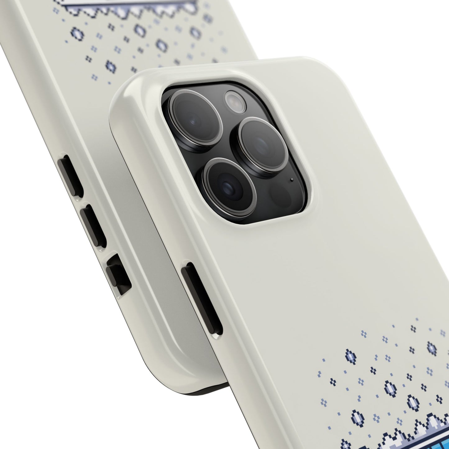 Snowy Vibe Tough Phone Case - Let It Snow Loading Design Pixel Art