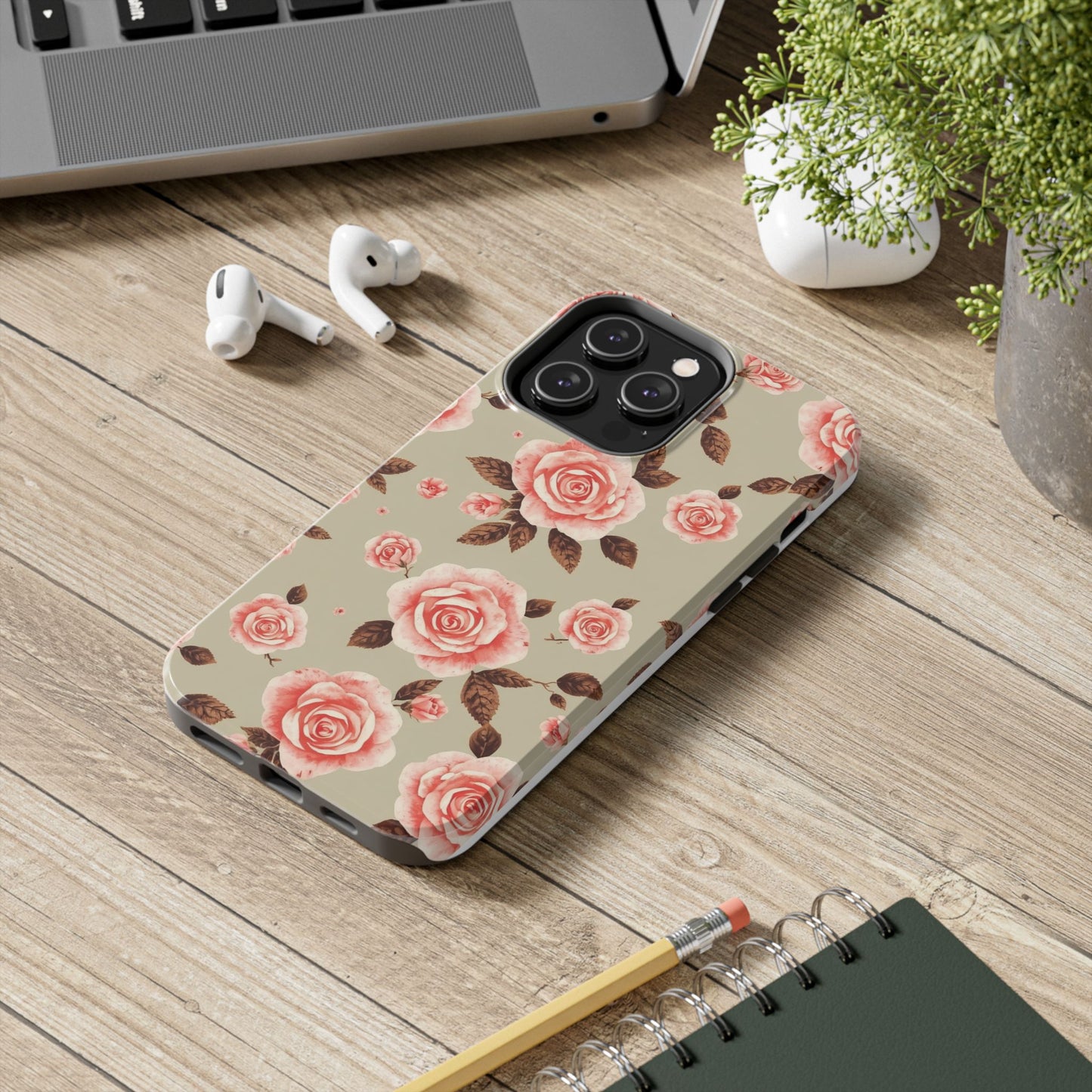 Elegant Floral Tough Phone Case for Stylish Protection - for iPhone