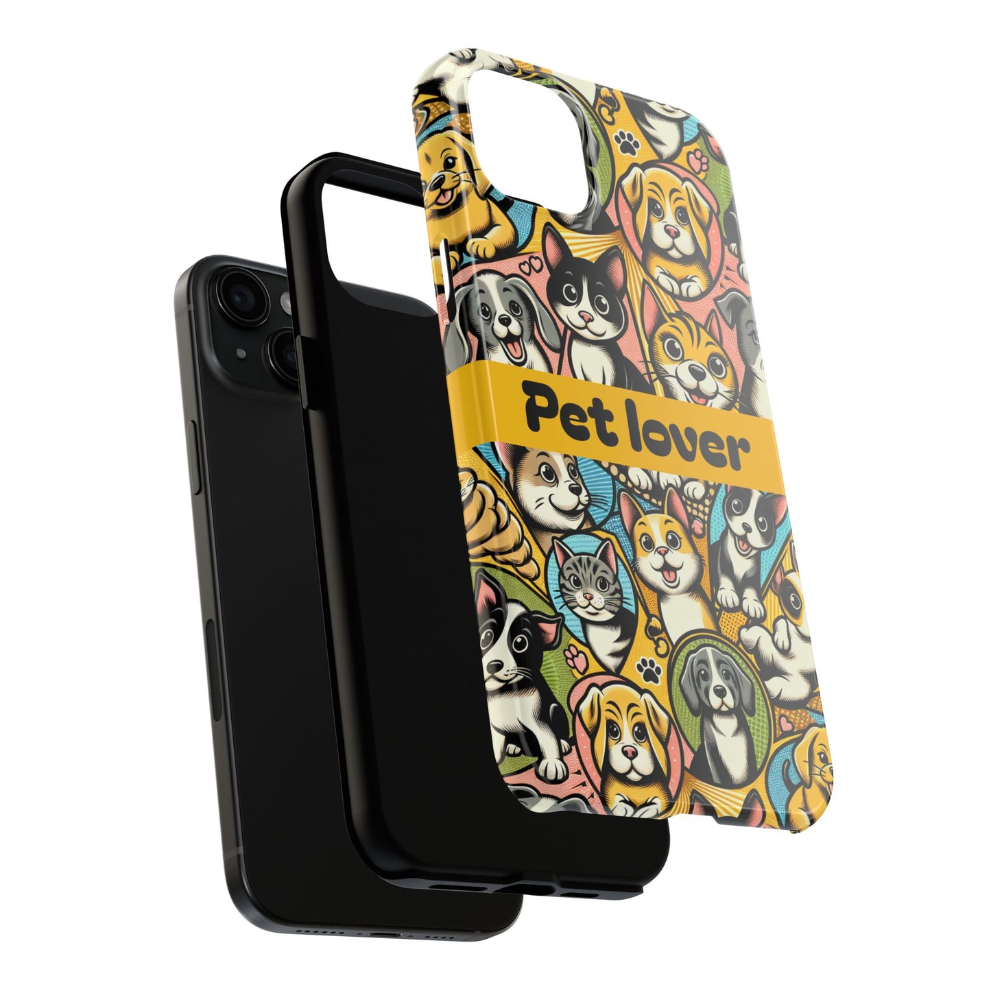 Pet Lover Tough Phone Case - Colorful Animal Design - for iPhone