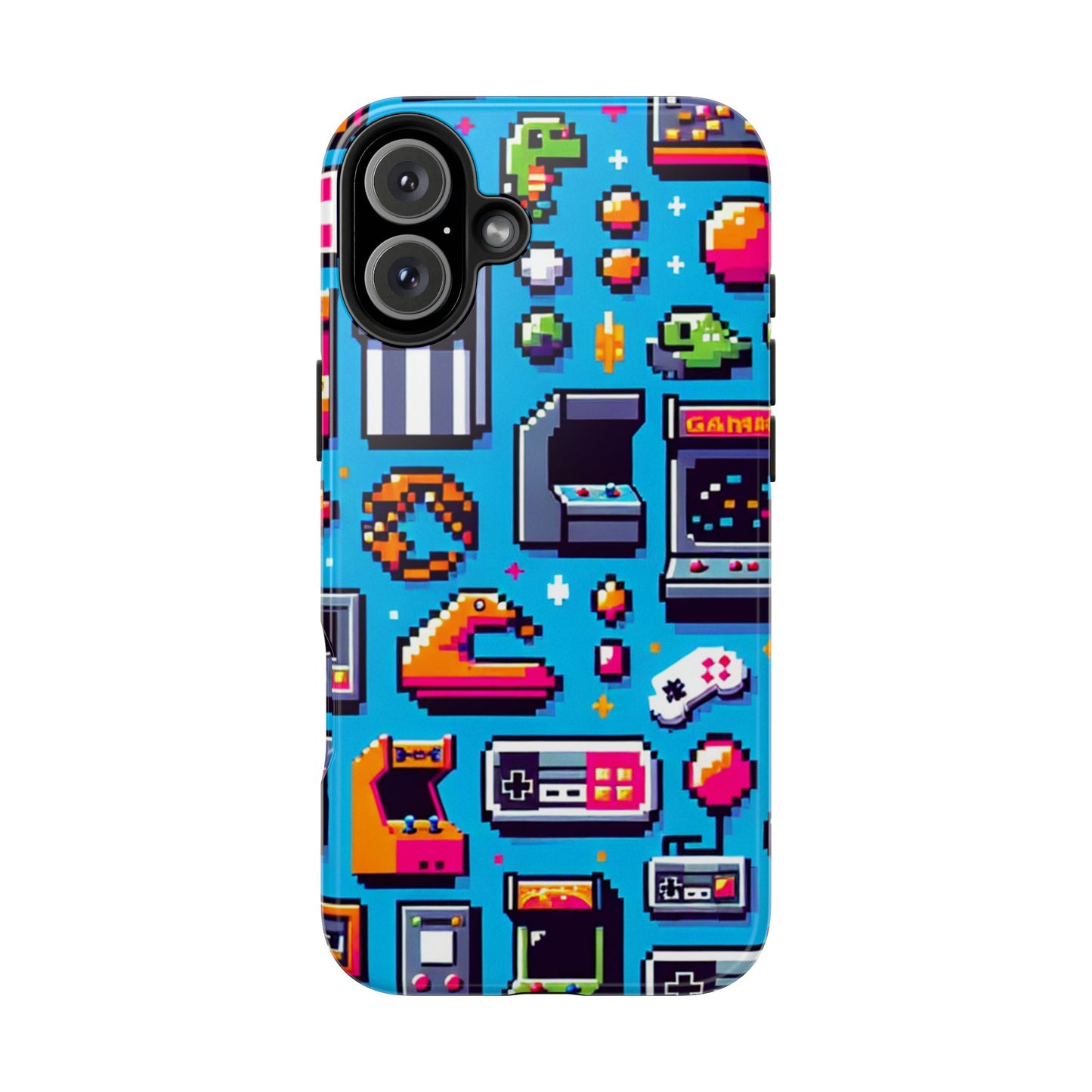 Retro Gaming Tough Phone Case - Pixel Art Design for Gamers - for iPhone