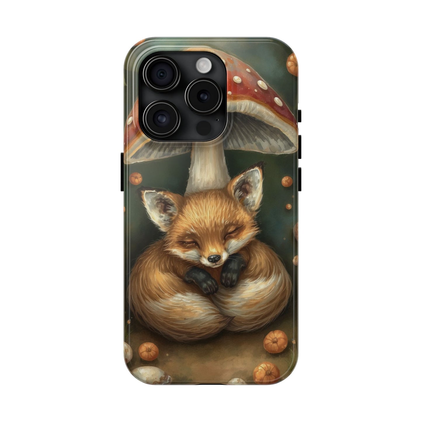 Cute Fox & Mushroom Phone Case - Tough Protective Cover