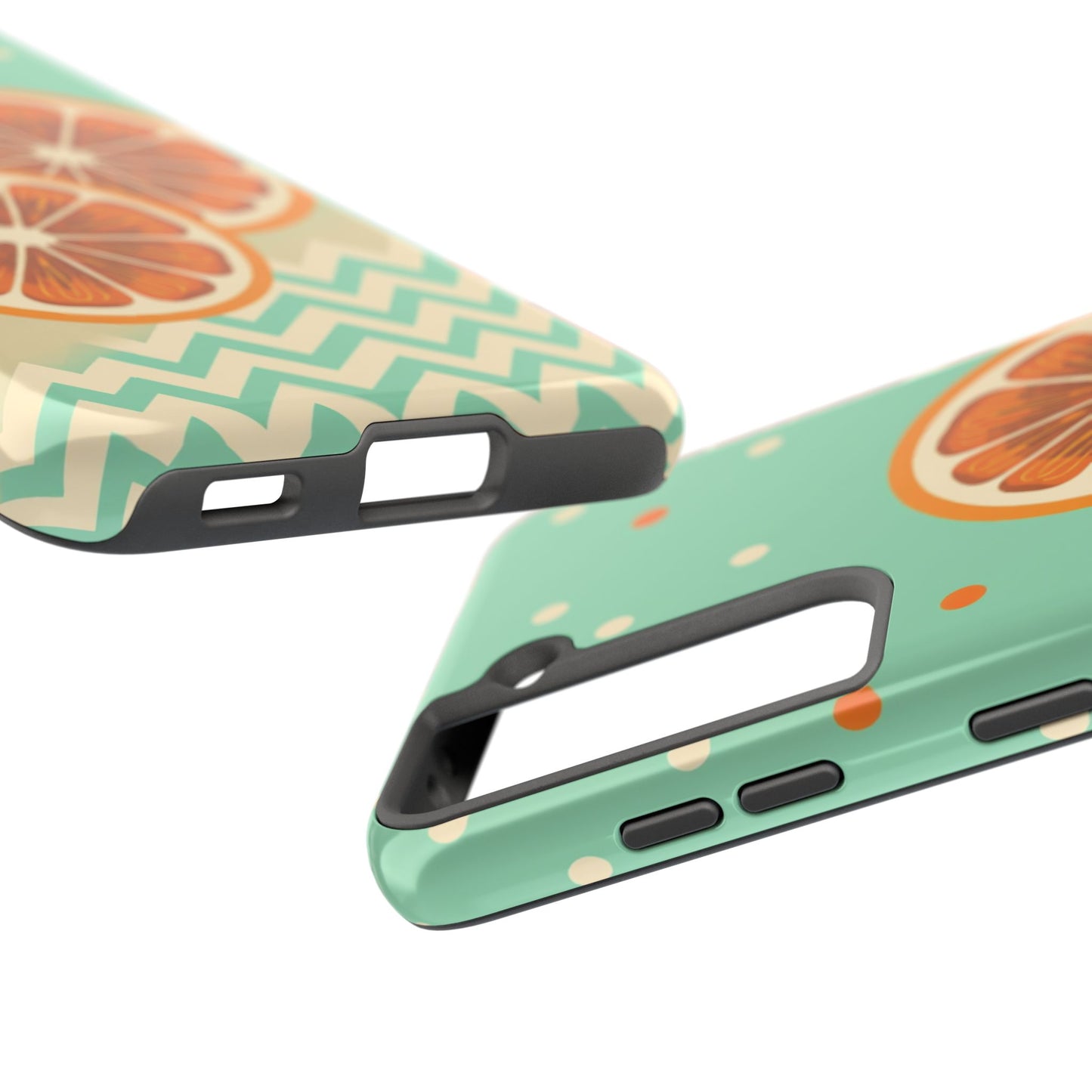 Citrus Vibe Tough Phone Case - Fun Orange Slice Design