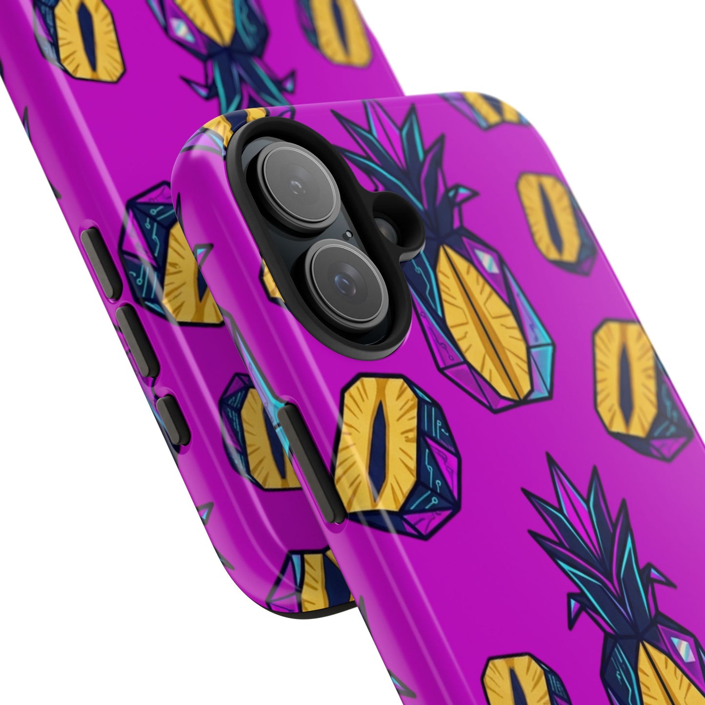 Cyberpunk Origami Pineapple iPhone Case