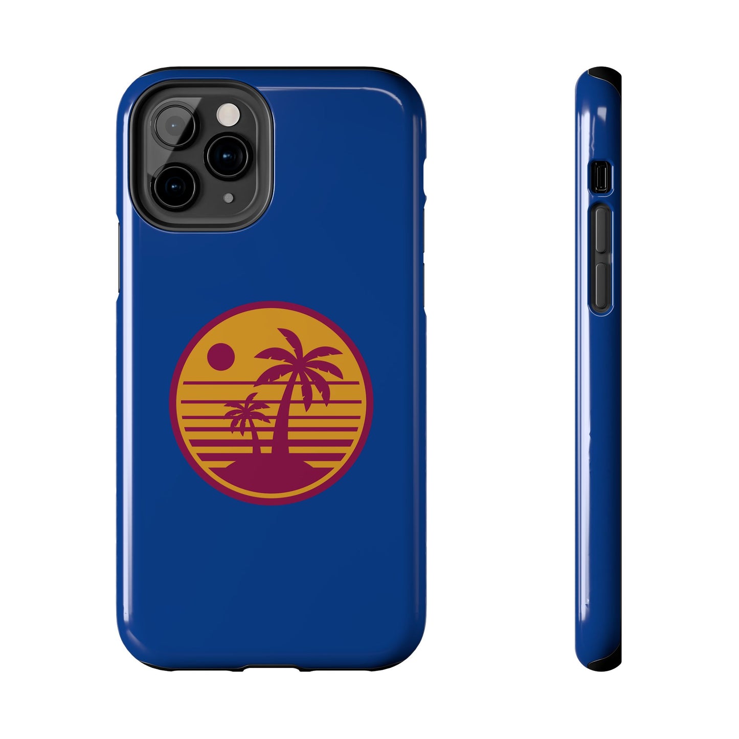 Retro Sunset Tough Phone Case - Vibrant Beach Vibes for Summer Adventures - for iPhone