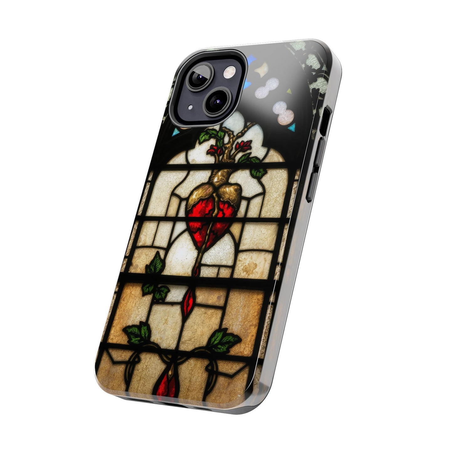 Stained Glass Heart Tough Phone Case - Unique Design for Protection & Style