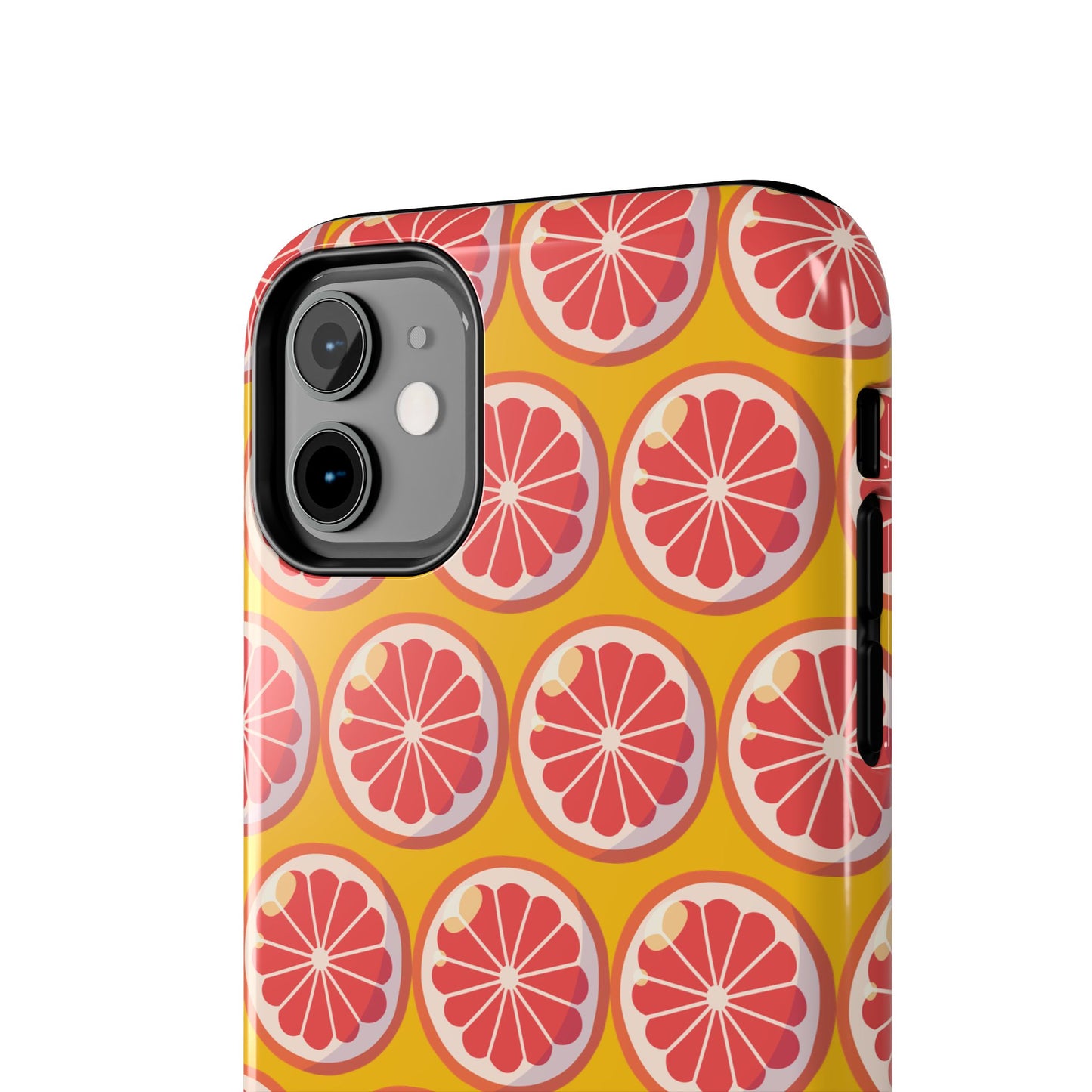 Citrus Pattern Tough Phone Case - Bright Grapefruit Design - for iPhone