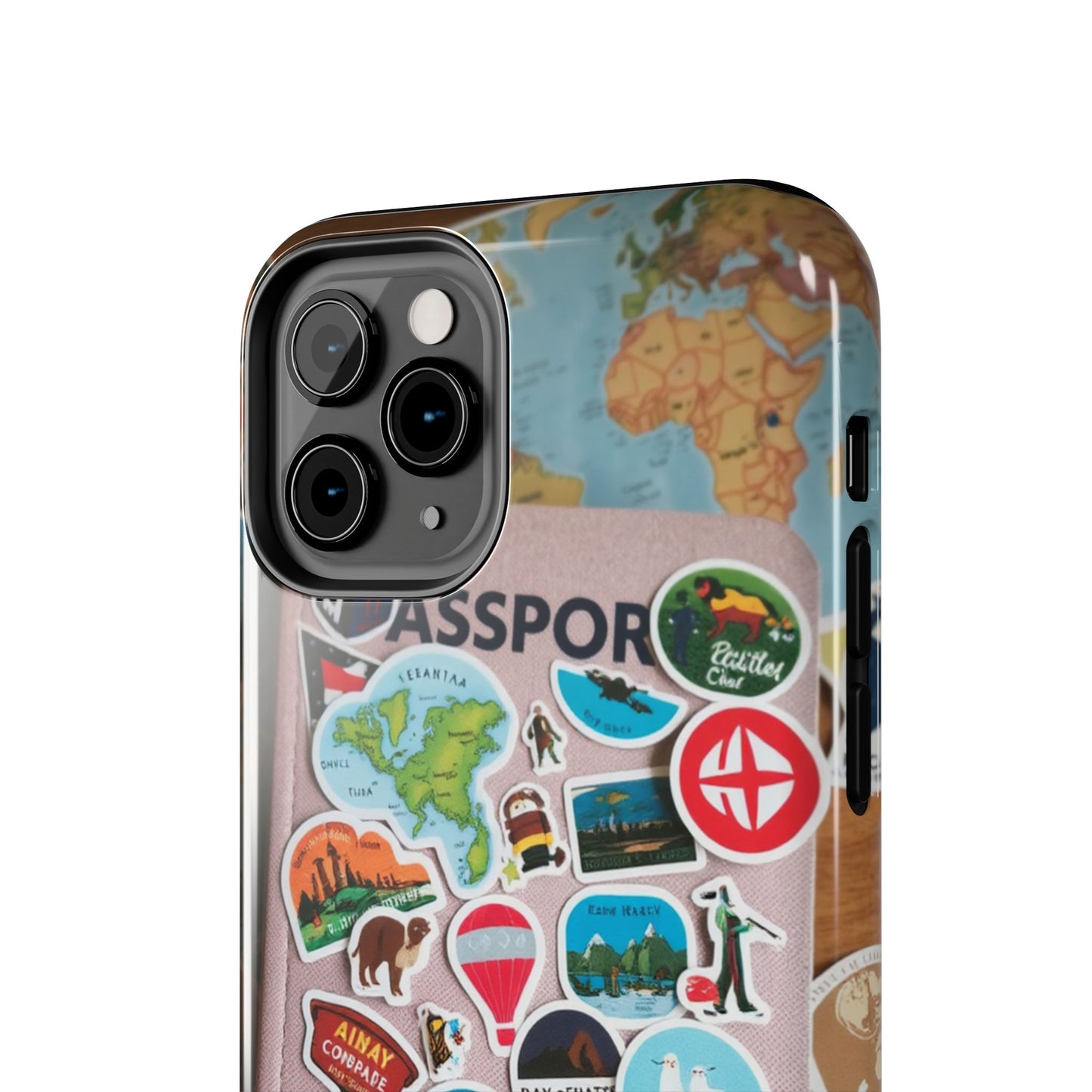 Adventure Stickers Phone Case - Tough Protection for Travel Lovers