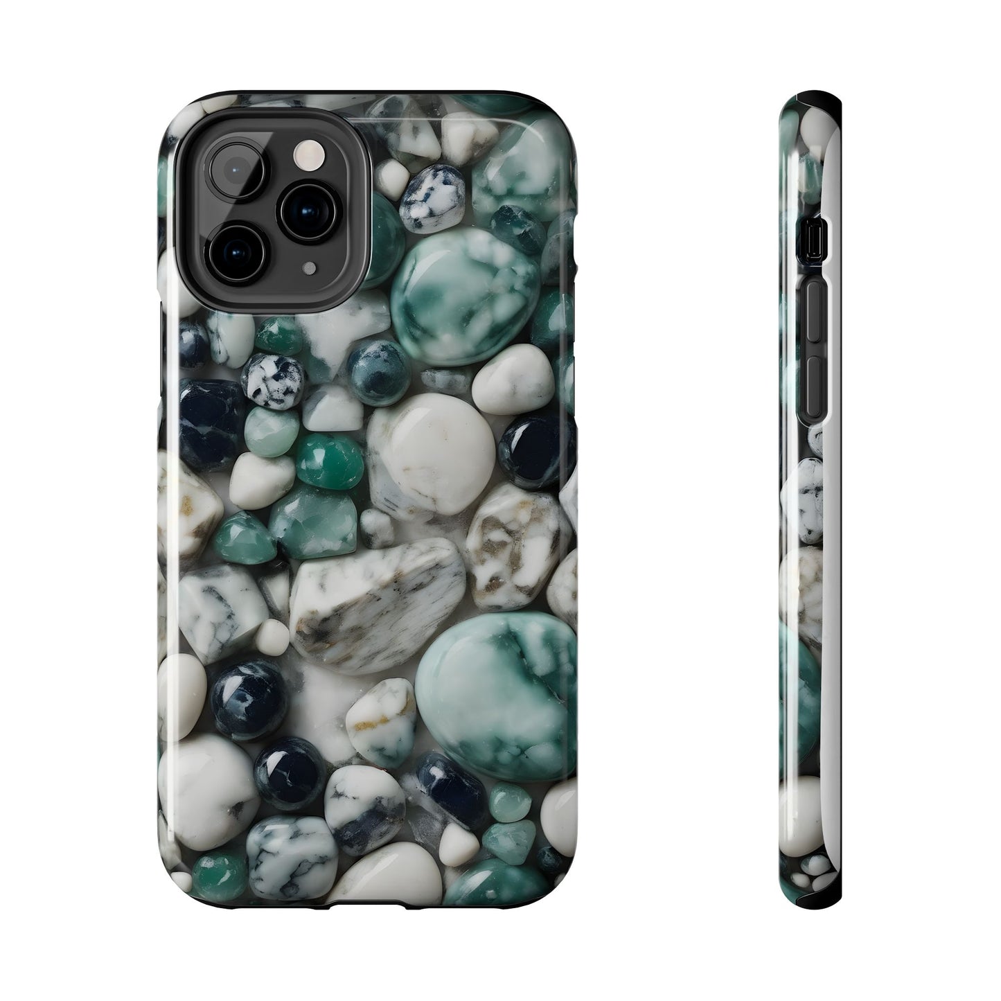 Small Rocks Pattern Tough Phone Case - Stylish & Durable Protection - for iPhone