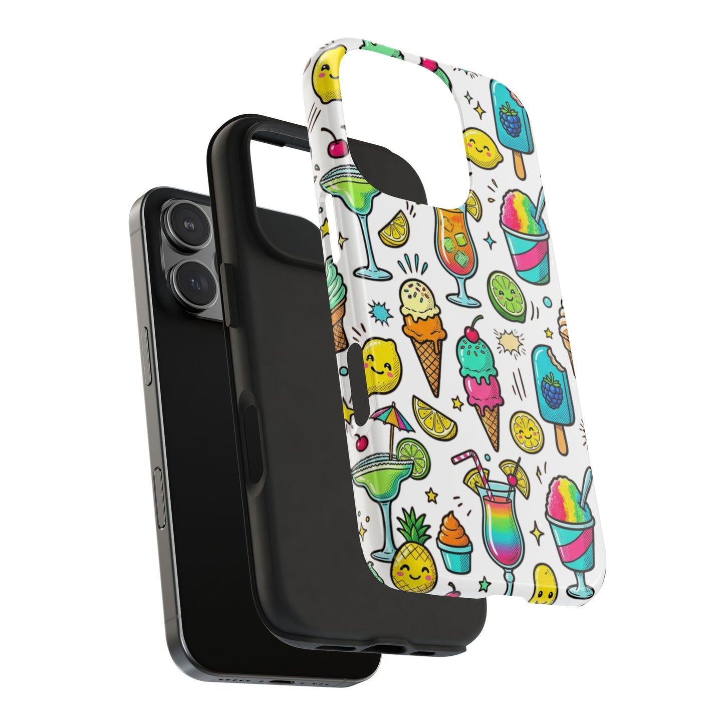 Tough Phone Case — Summer Ice Cream & Cocktails Pattern
