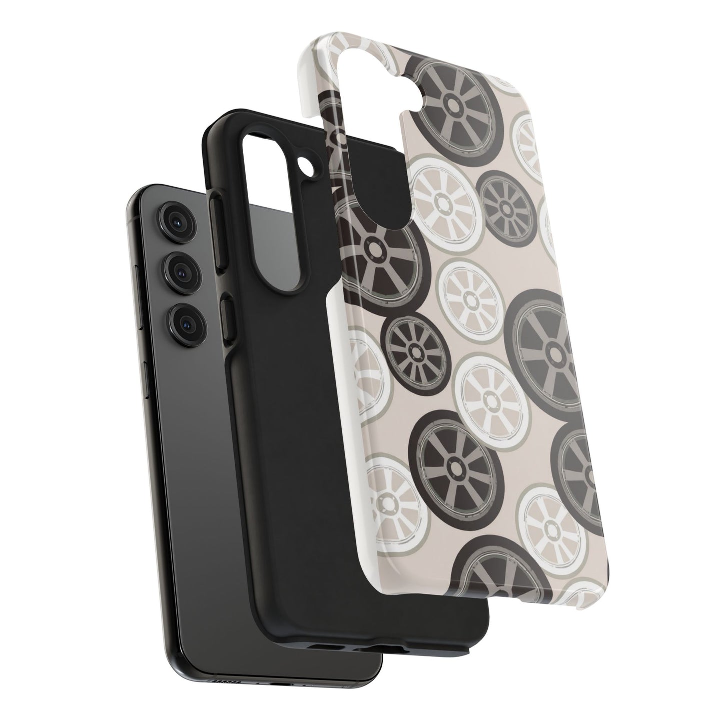 Racing Wheel Design Tough Phone Case – Durable Protection for Automotive Enthusiasts