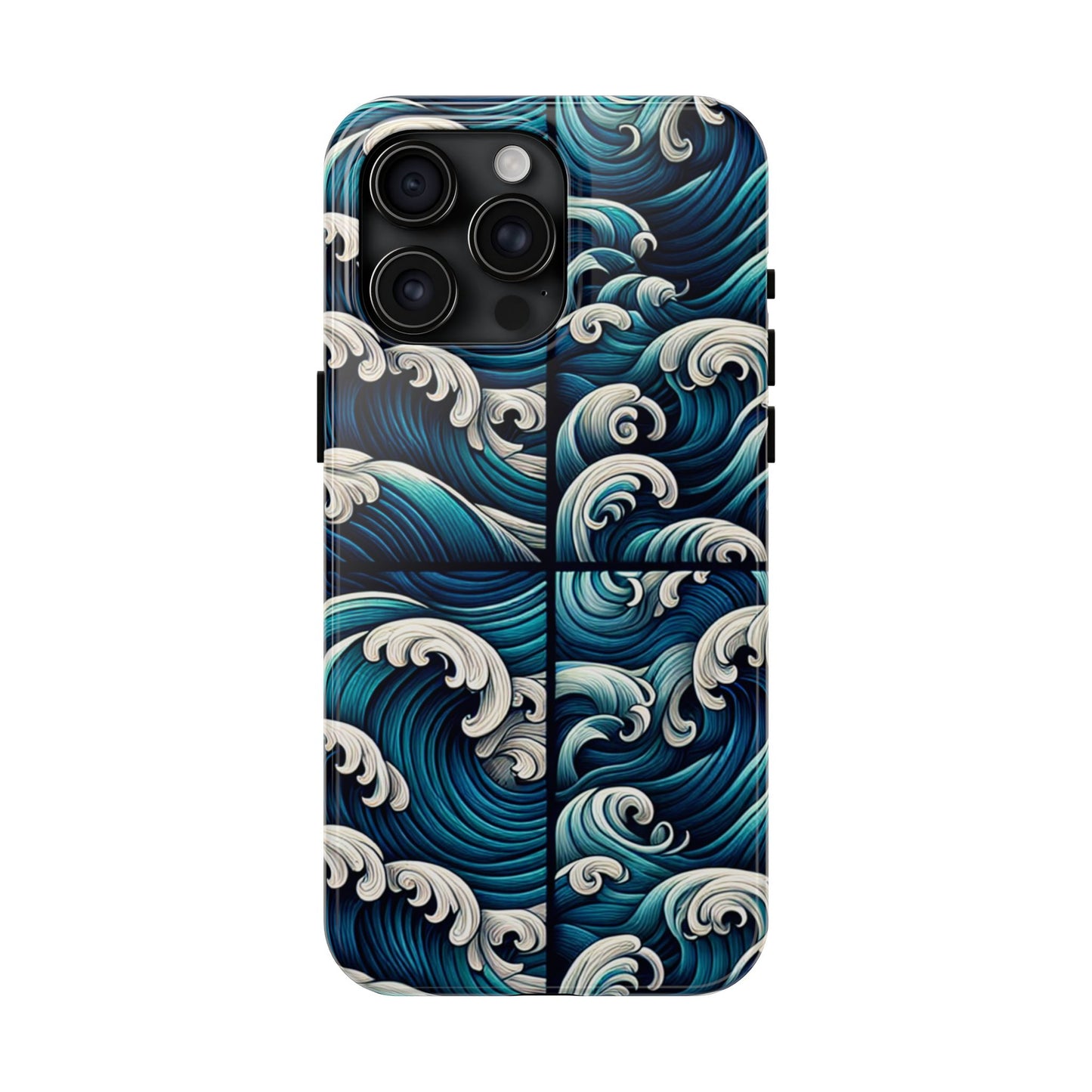 Ocean Waves Tough Phone Case - Durable Protection with Artistic Design - for iPhone
