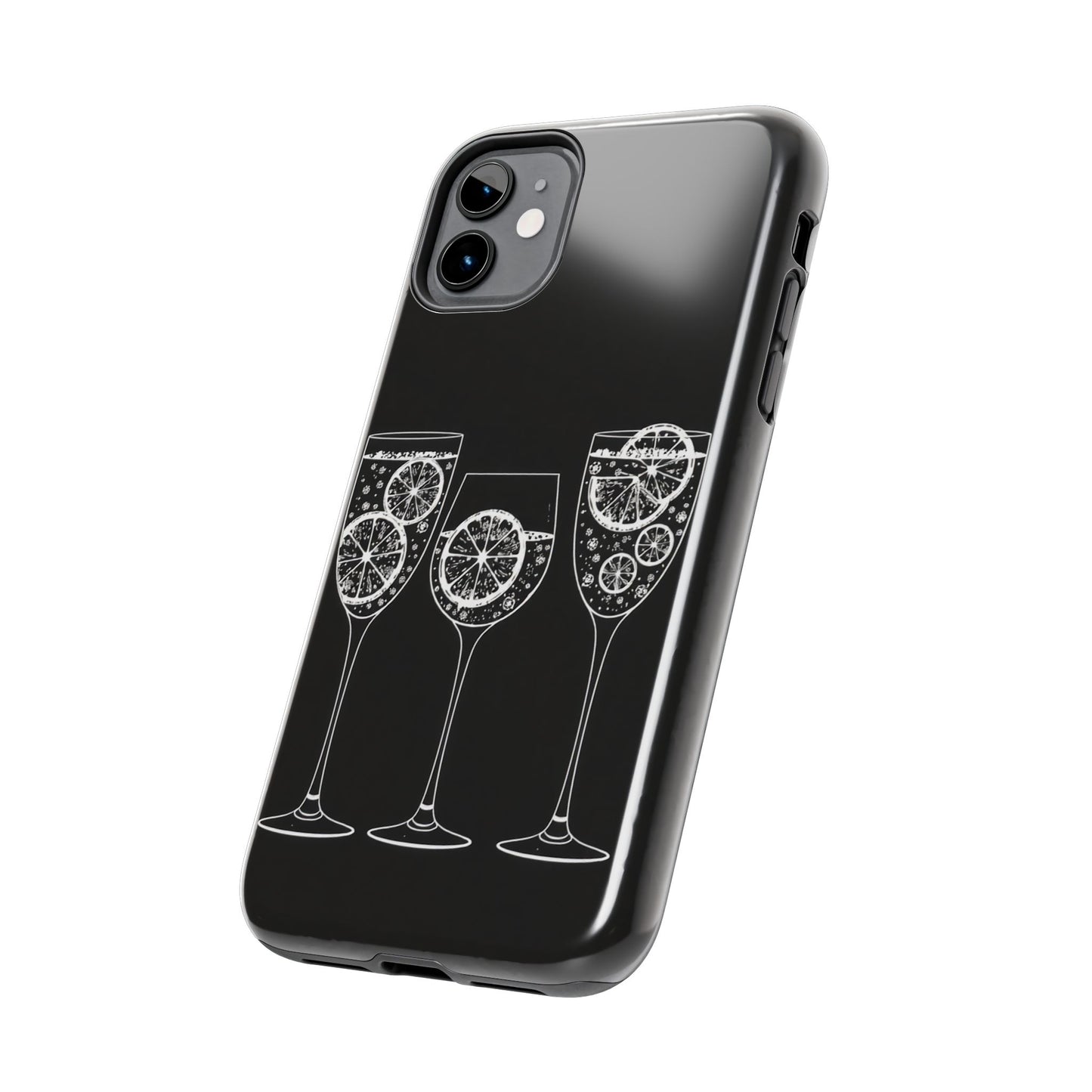 Stylish Tough Phone Cases with Citrus Glass Design, Protective Cases for Parties, Summer Events, and Everyday Use