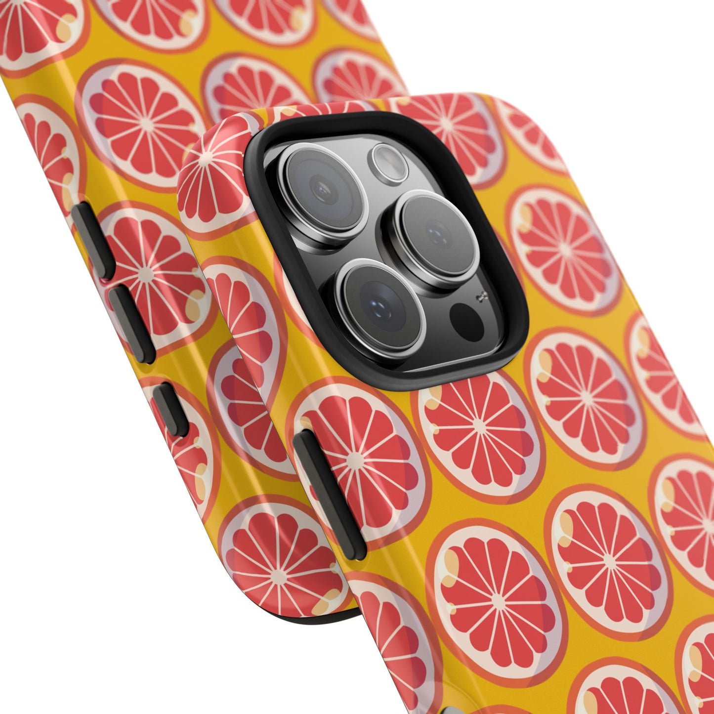 Citrus Pattern Tough Phone Case - Bright Grapefruit Design - for iPhone
