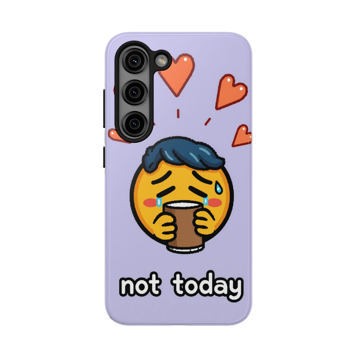 Cute Tough Phone Case - 'Not Today' Emoji Design