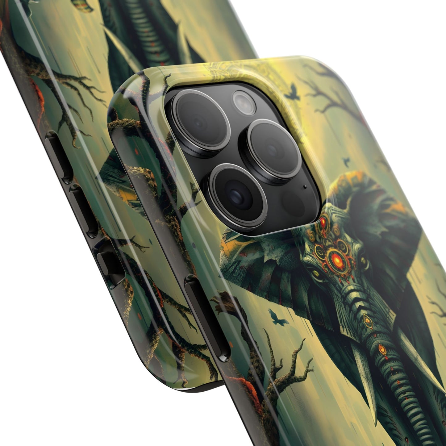 Mystical Forest Elephant Tough Phone Case | Vibrant Design for Nature Lovers - for iPhone