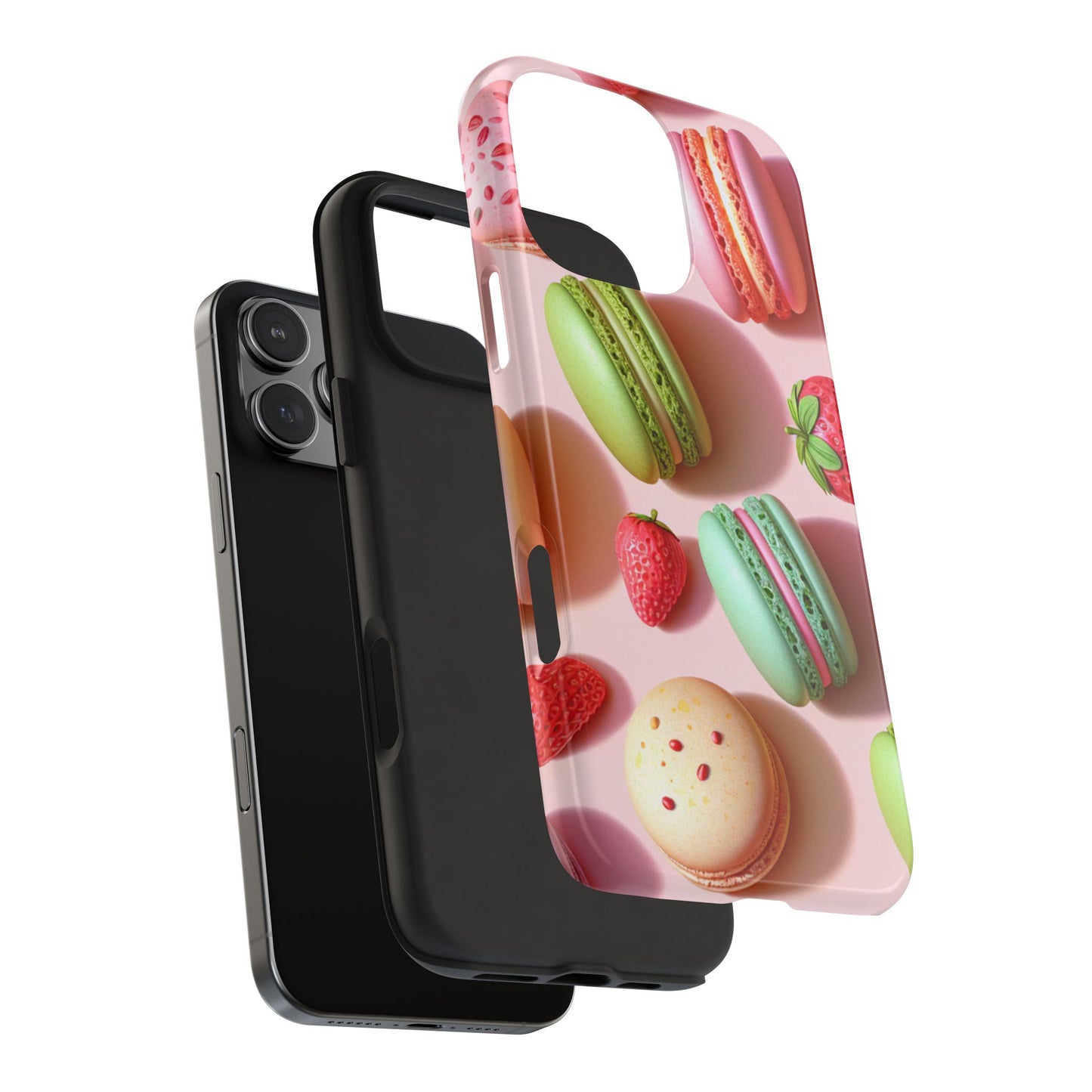 Macaron-Inspired Tough Phone Cases - Colorful Sweet Design - for iPhone