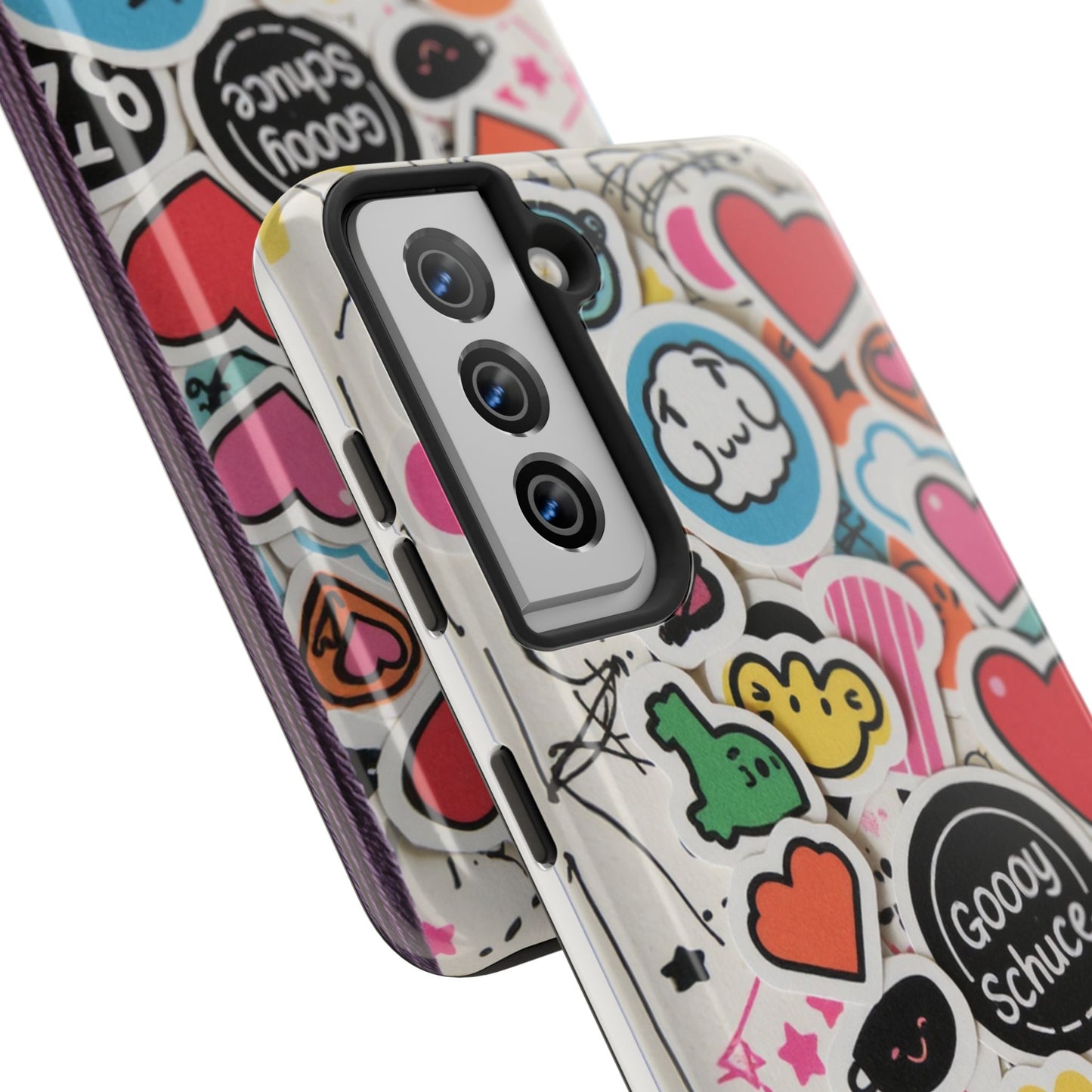 Colorful Stickers Phone Case - Fun & Trendy Tough Phone Cases