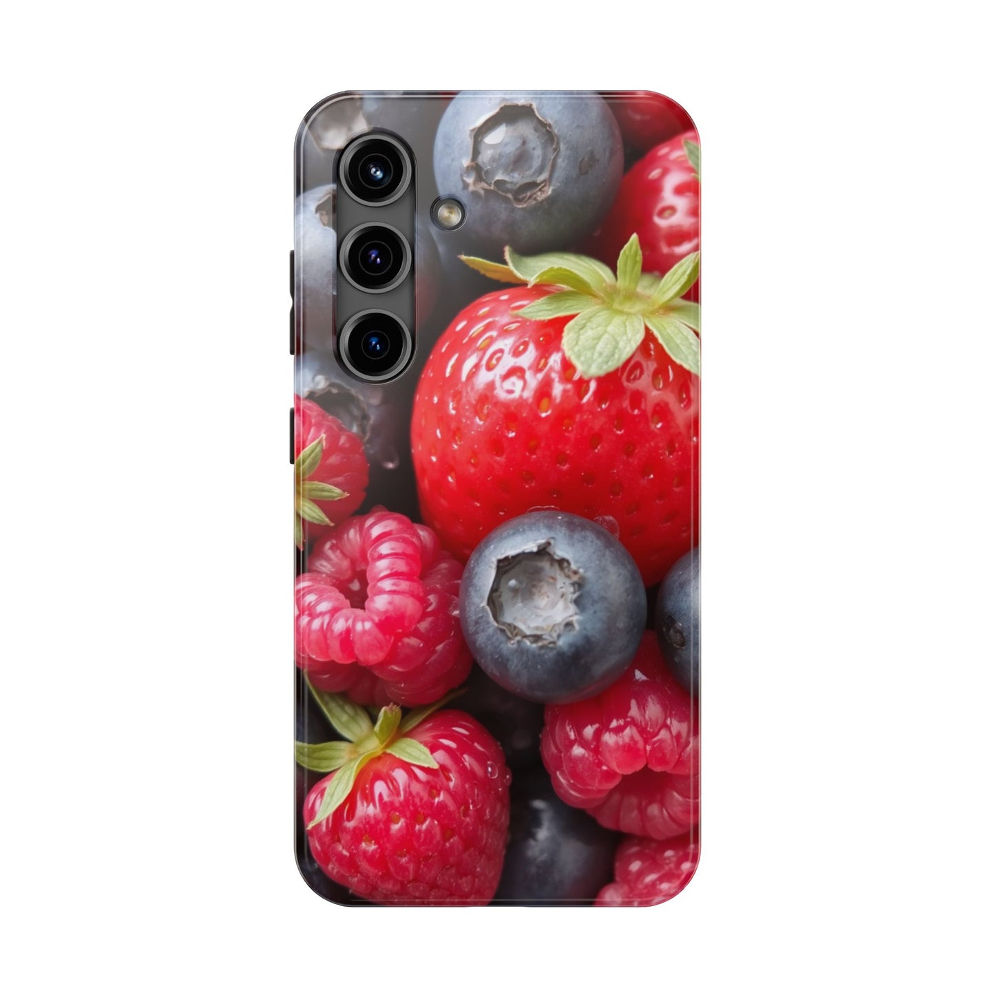 Fruit-Themed Tough Phone Case - Berry Burst Design