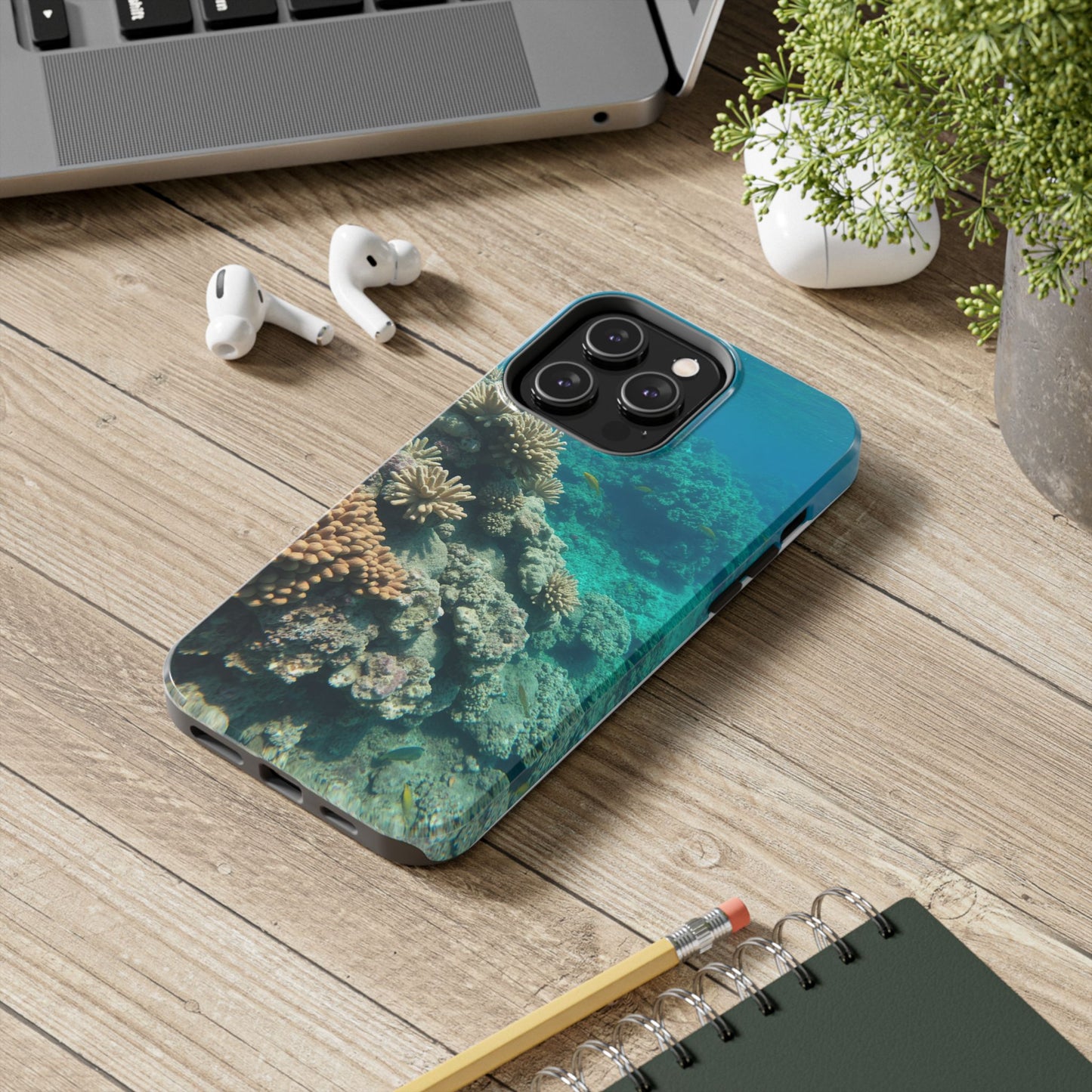 Coral Reef Tough Phone Case - Ocean Vibes Protection for Adventure Lovers