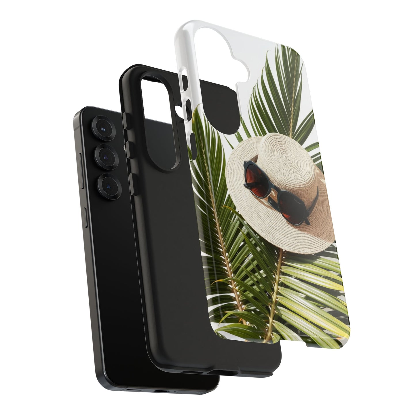 Tropical Phone Case - Summer Vibes with Hat & Sunglasses Design
