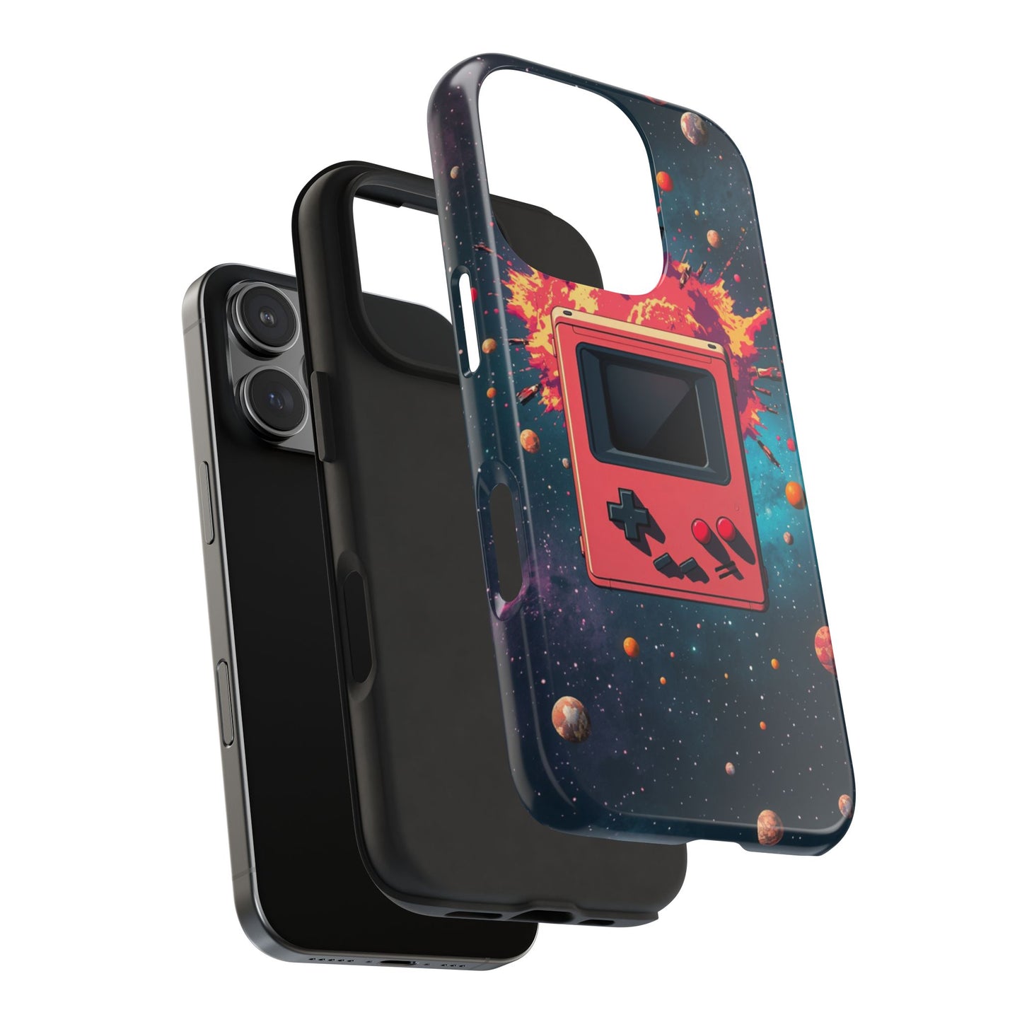 Retro Gaming Tough Phone Case - Space Adventure Design