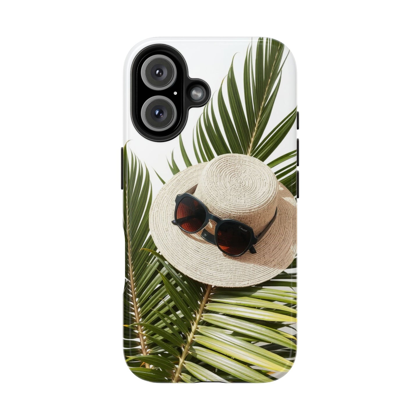 Tropical Phone Case - Summer Vibes with Hat & Sunglasses Design