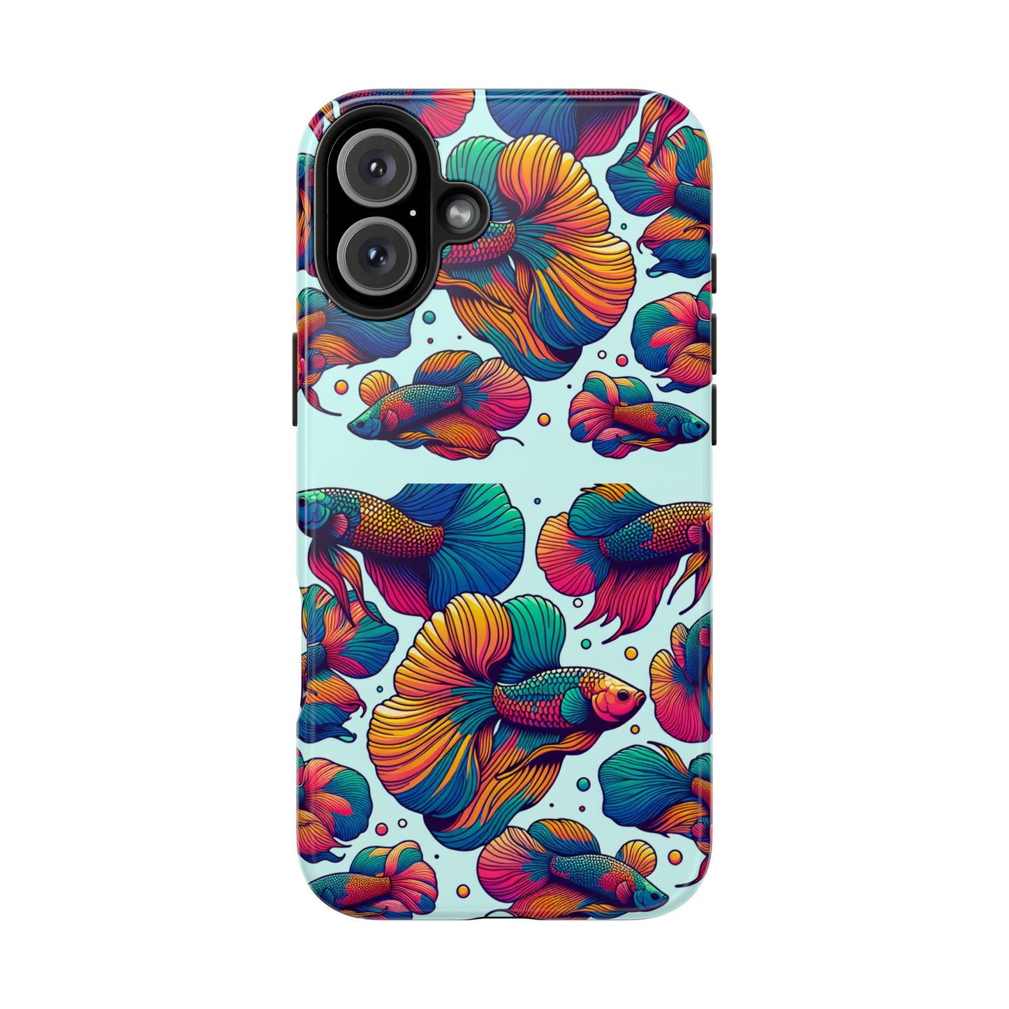 Colorful Fish Pattern Tough Phone Case - Aquatic Lovers - for iPhone