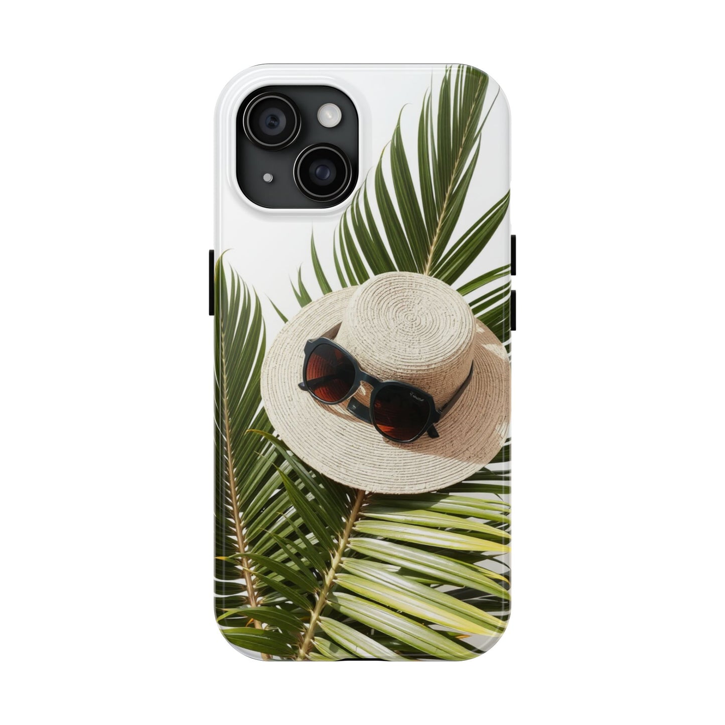 Tropical Phone Case - Summer Vibes with Hat & Sunglasses Design