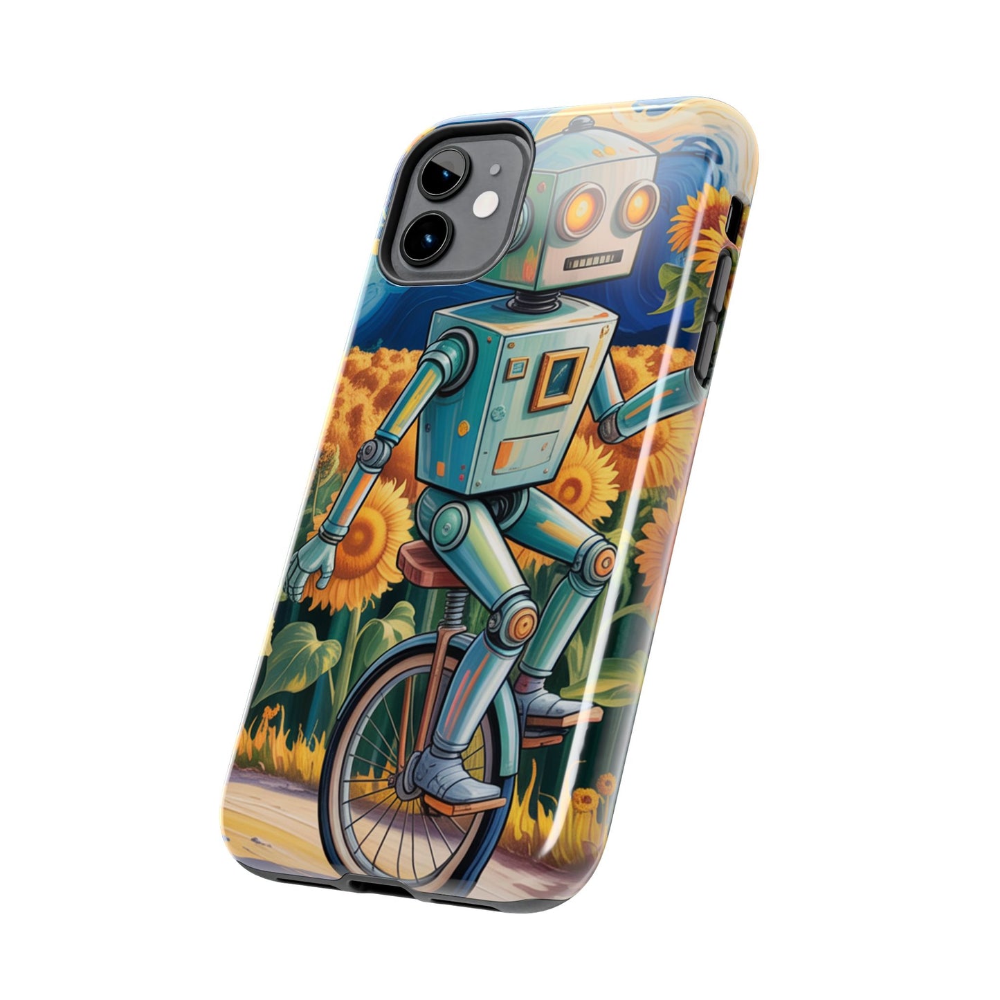 Robot Cycle Tough Phone Case - Durable & Unique Design