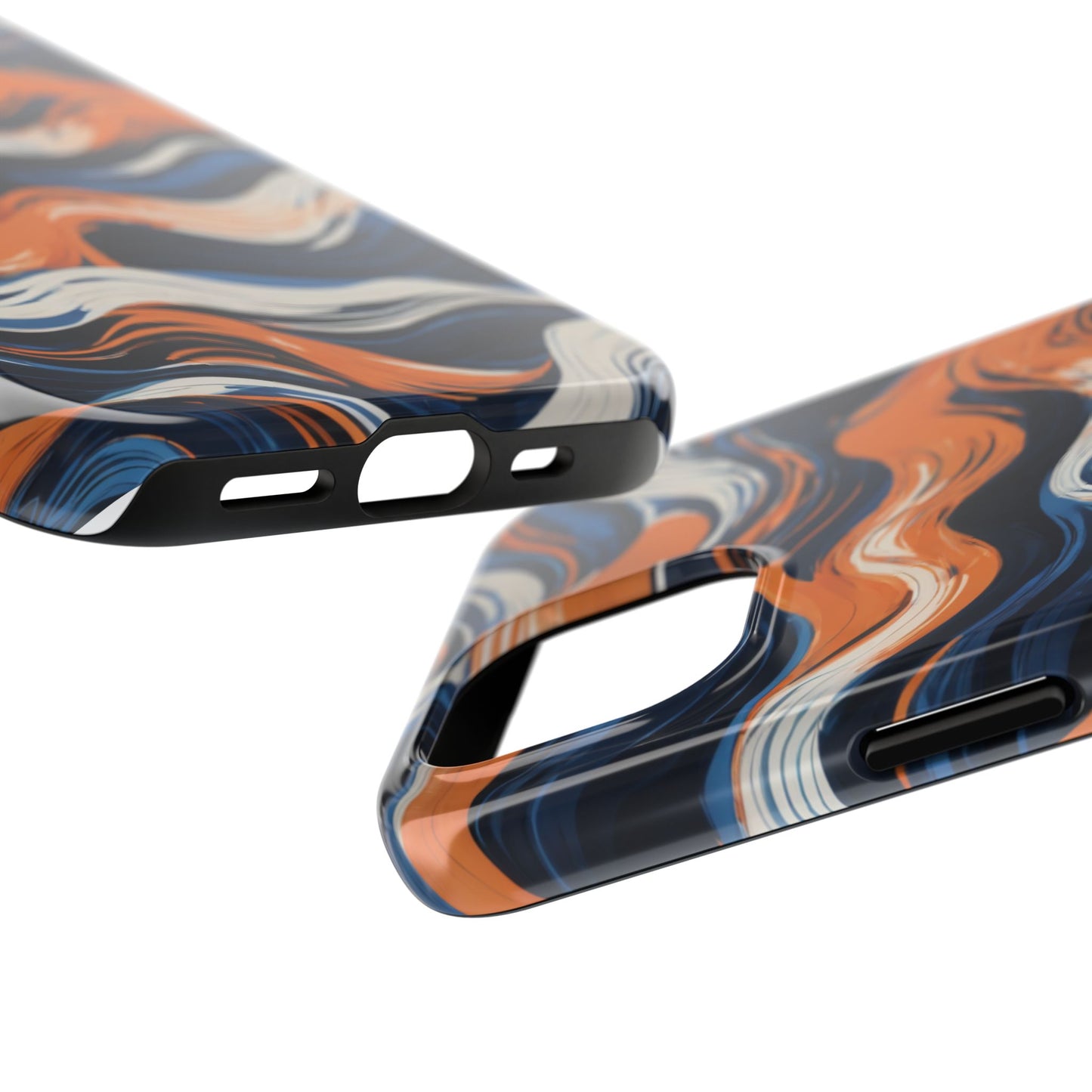 Wave Pattern Tough Phone Case - Stylish and Durable for Modern Lifestyle - for iPhone