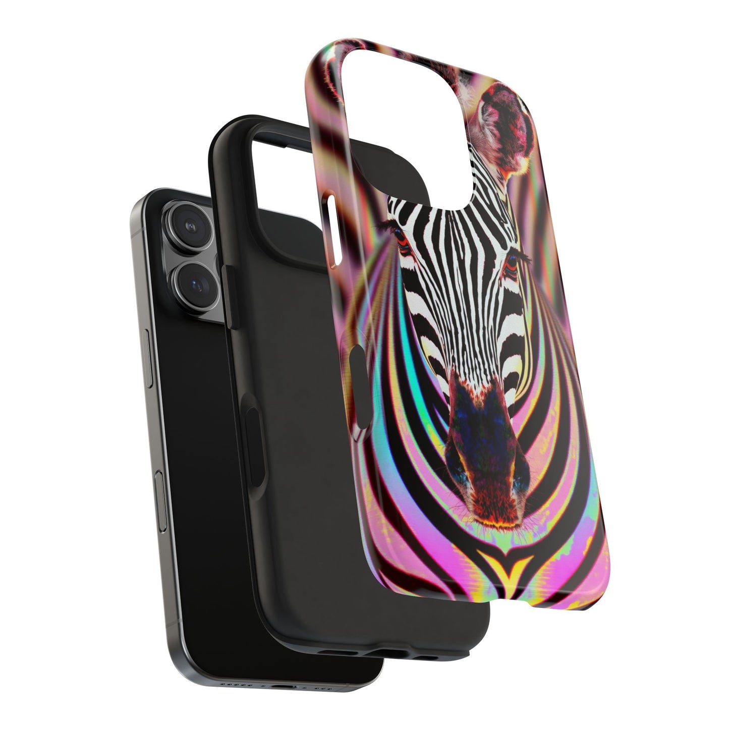 Vibrant Zebra Tough Phone Case - Unique Animal Design for Wild Spirit